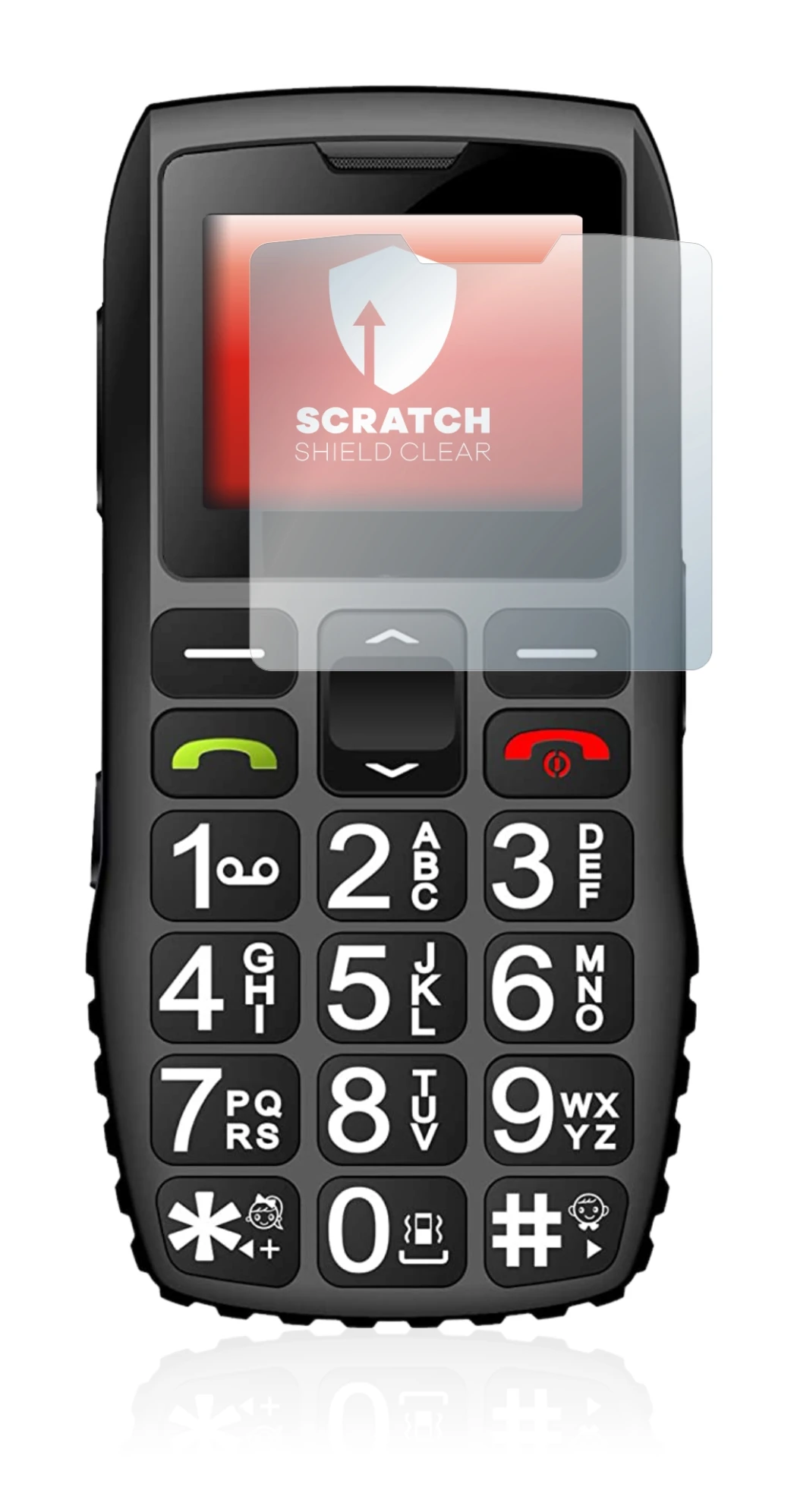 Image of the device artfone C1 + with a wide variety of screen protectors.