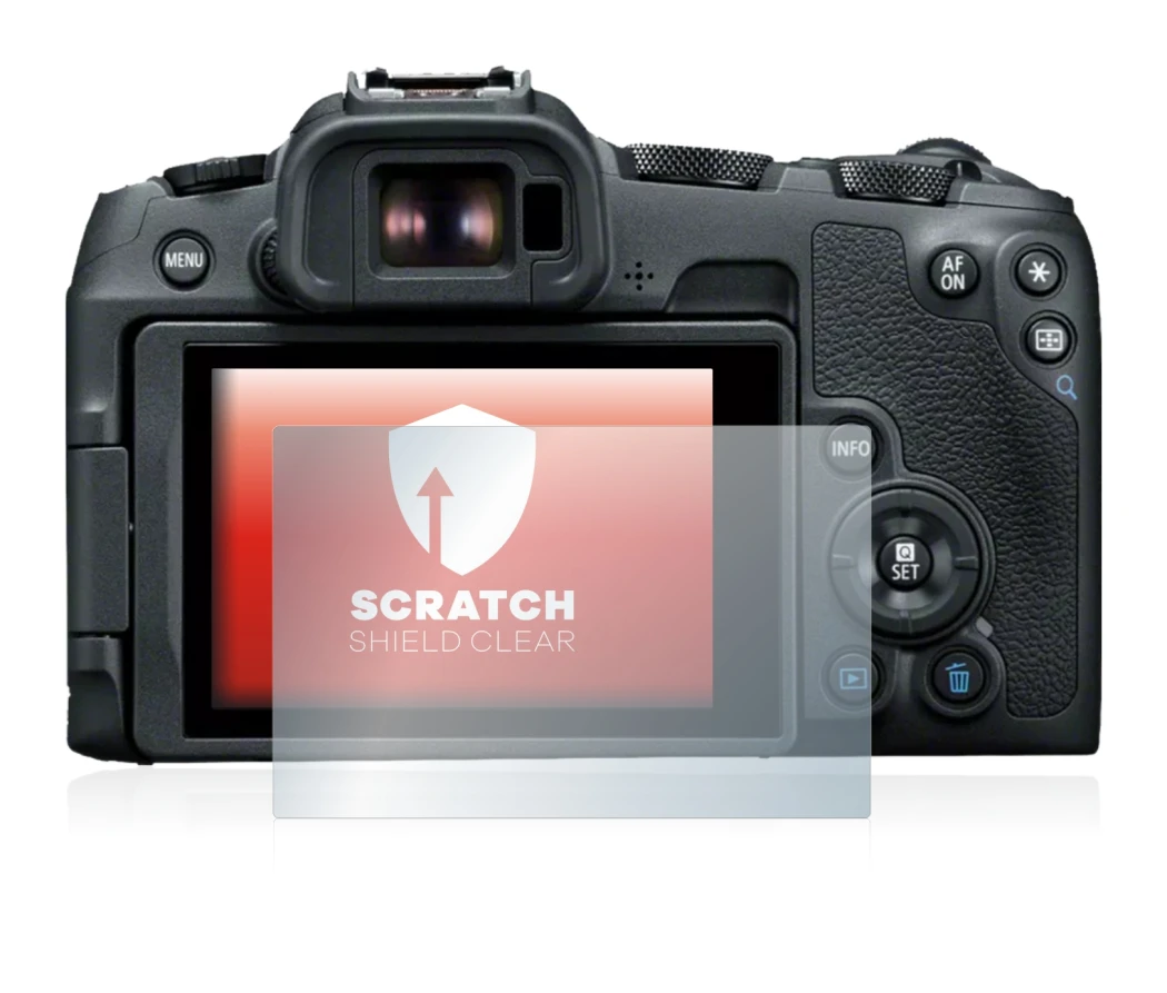 Image of the device Canon EOS R8 with a wide variety of screen protectors.