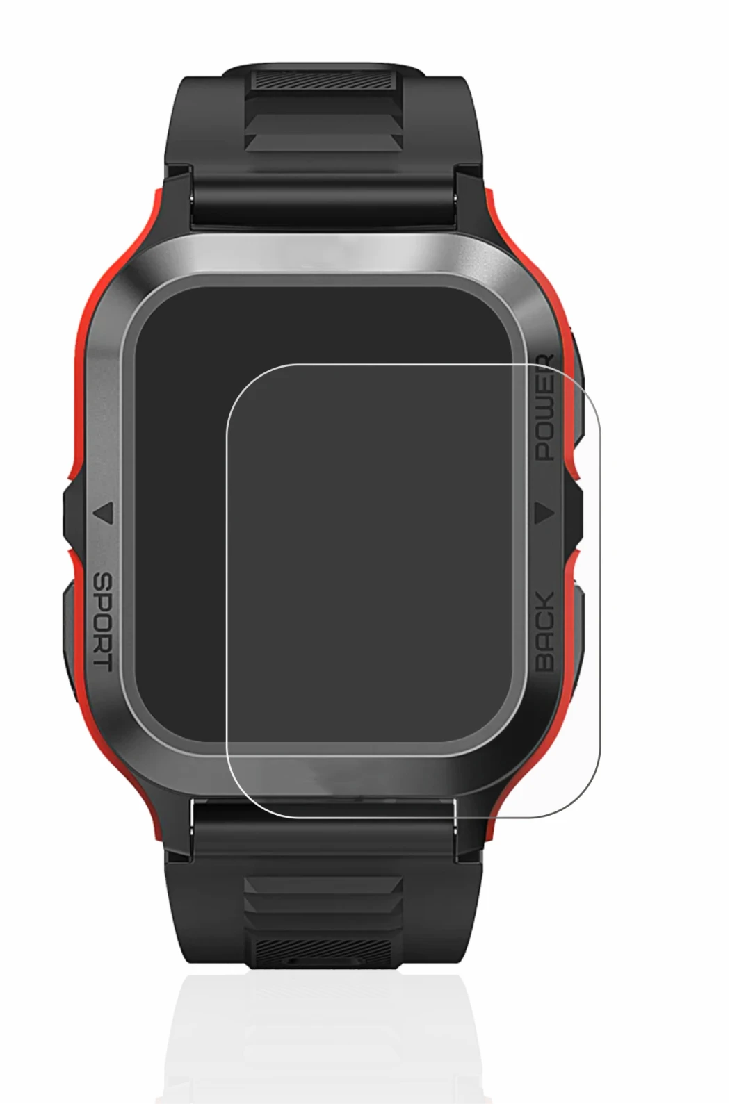 Image of the device Kospet Tank M2 with a wide variety of screen protectors.