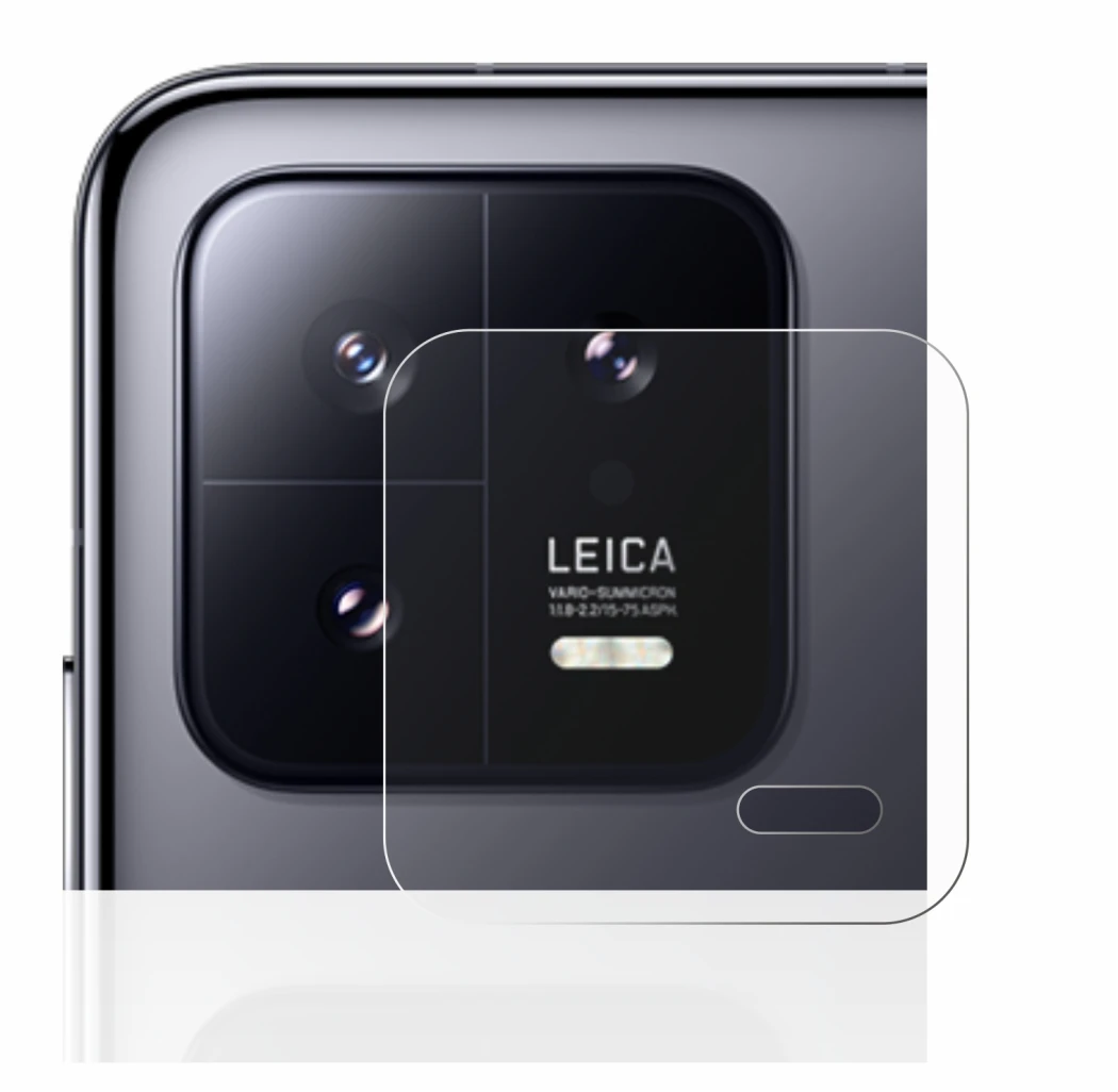 Image of the device Xiaomi 13 (ONLY Camera Lens) with a wide variety of screen protectors.