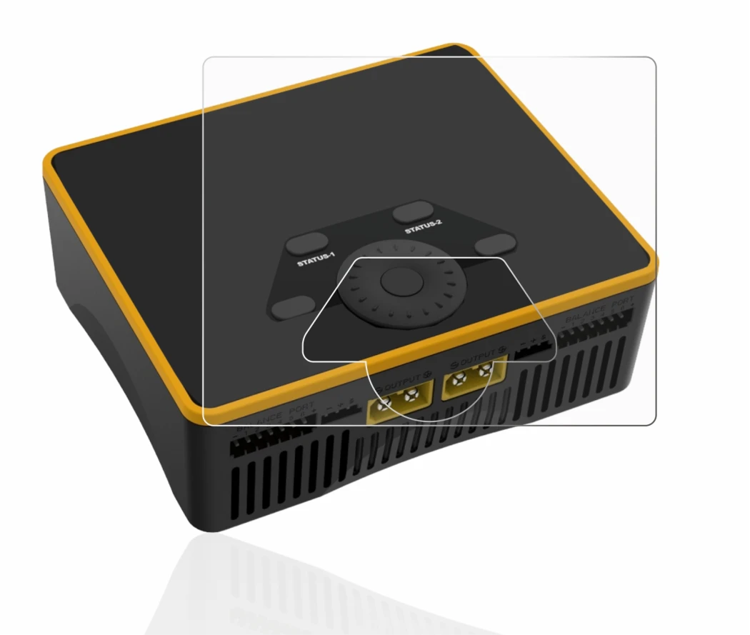 Image of the device Junsi iCharger DX6 with a wide variety of screen protectors.