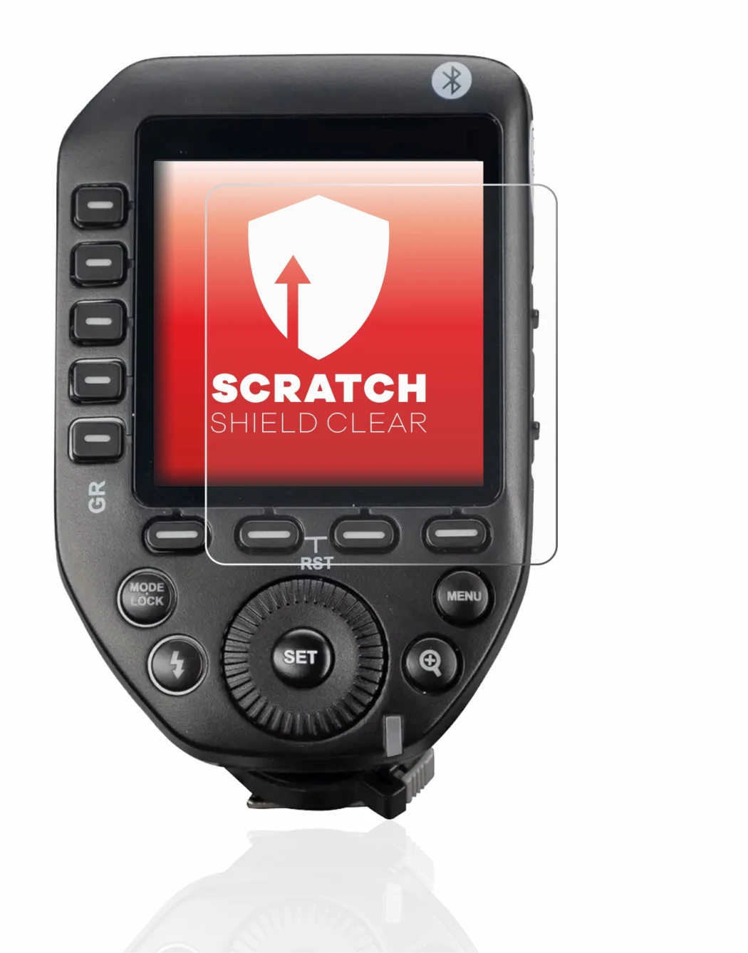 Image of the device Godox XPro II with a wide variety of screen protectors.