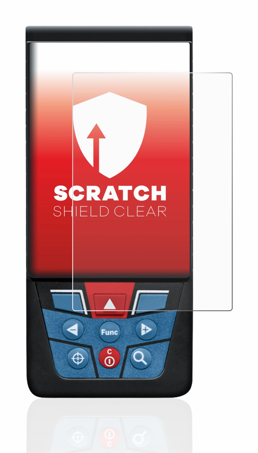 Image of the device Bosch GLM 100-25c with a wide variety of screen protectors.