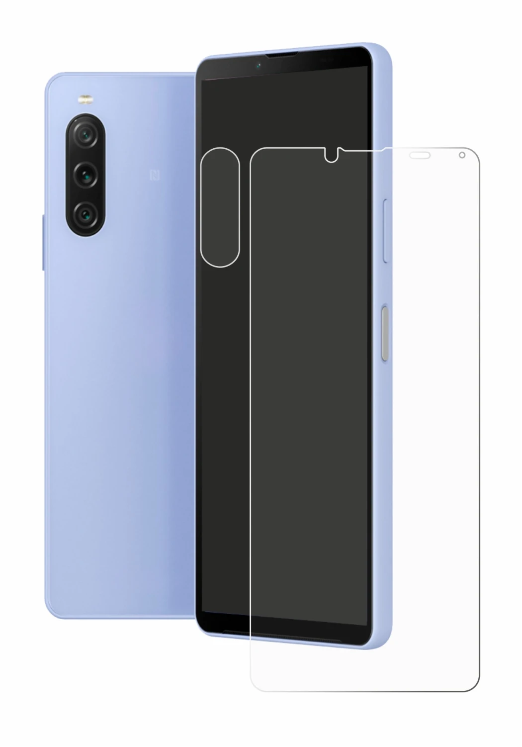 Image of the device Sony Xperia 10 V (Front+Camera) with a wide variety of screen protectors.