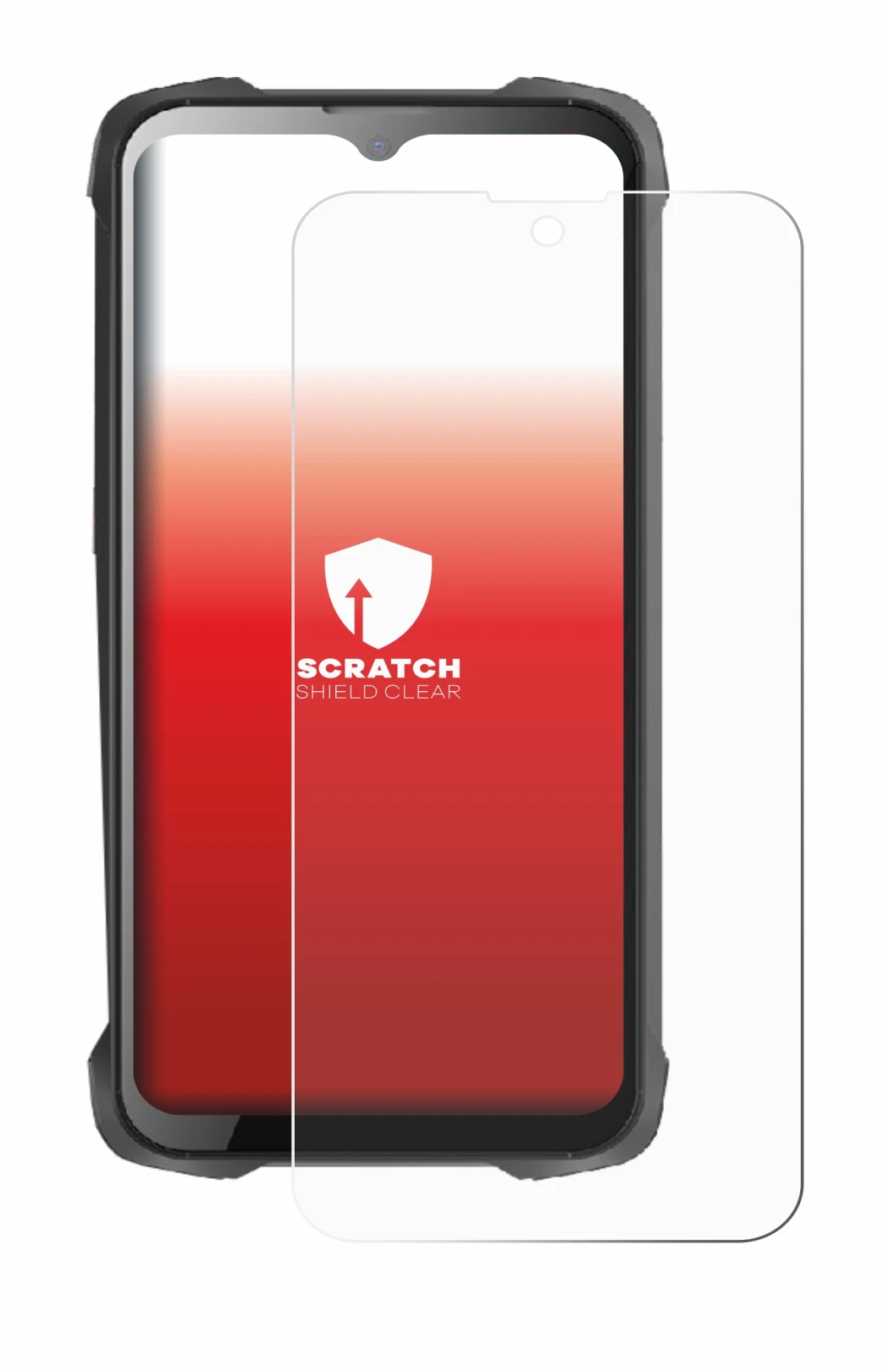 Image of the device Cubot King Kong 9 with a wide variety of screen protectors.