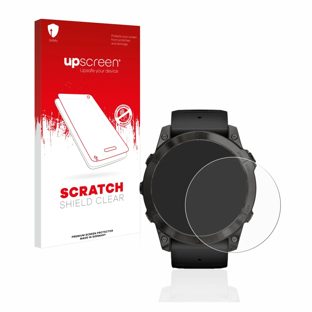 Front side of a product packaging with the brand logo upscreen. Next to it is the device Garmin Epix Pro (Gen 2) (51 mm) shown