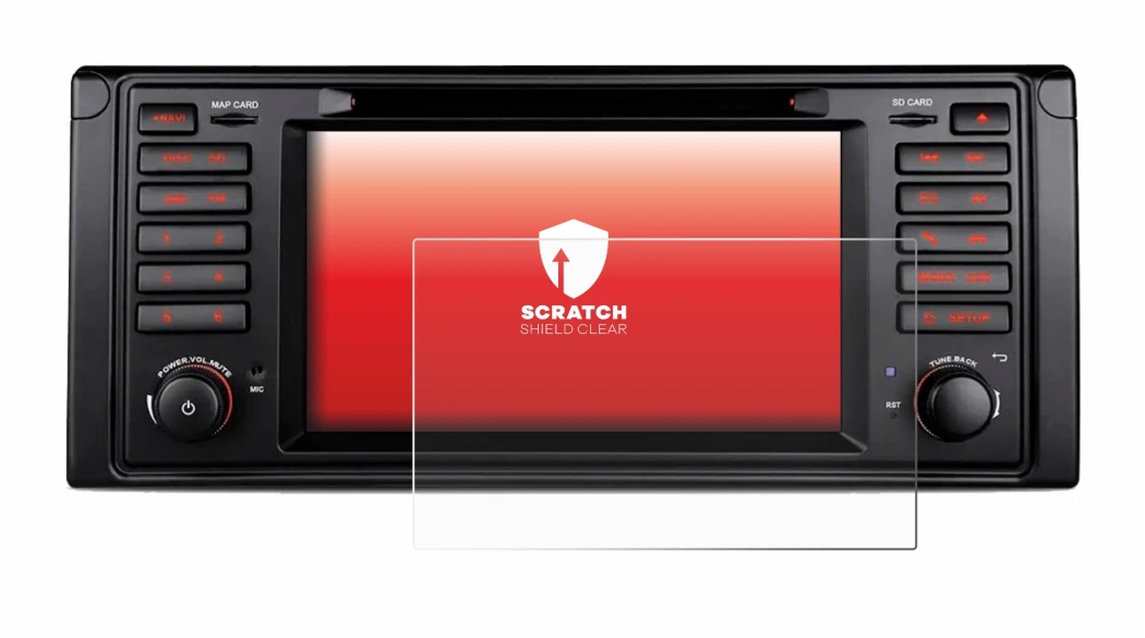 Image of the device Xtrons IQ7039B with a wide variety of screen protectors.