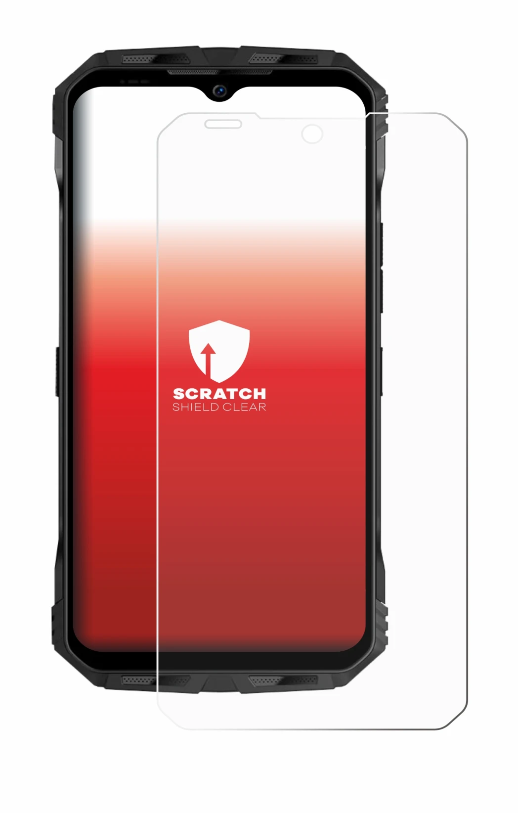 Image of the device Doogee V30T with a wide variety of screen protectors.