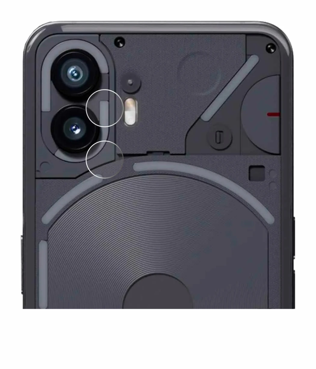 Image of the device Nothing Phone (2) (ONLY Camera Lens) with a wide variety of screen protectors.