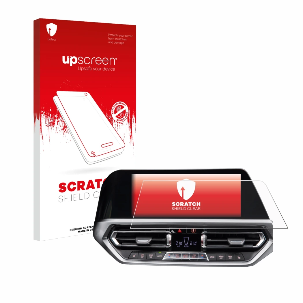 Front side of a product packaging with the brand logo upscreen. Next to it is the device BMW 3 G20 2020 shown with the corresp