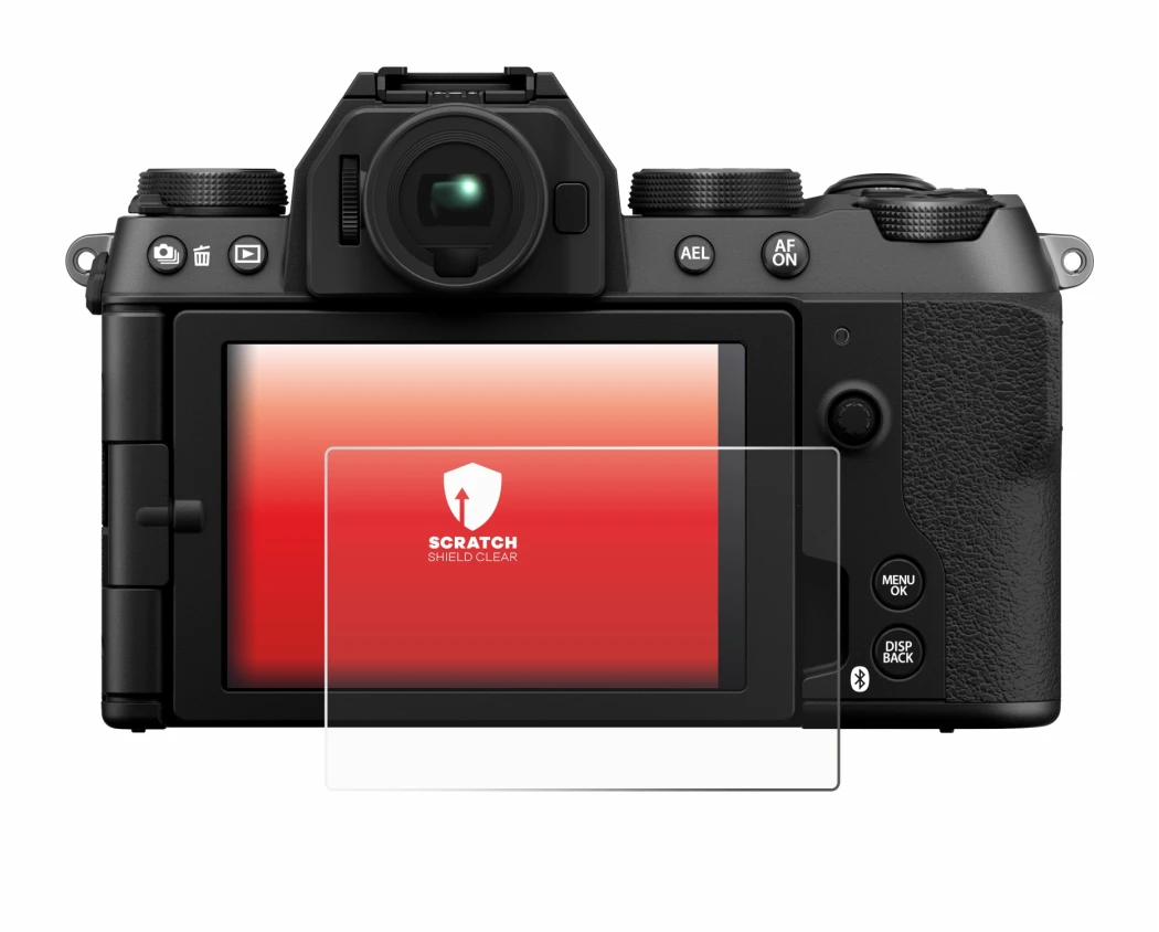 Image of the device Fujifilm X-S20 with a wide variety of screen protectors.