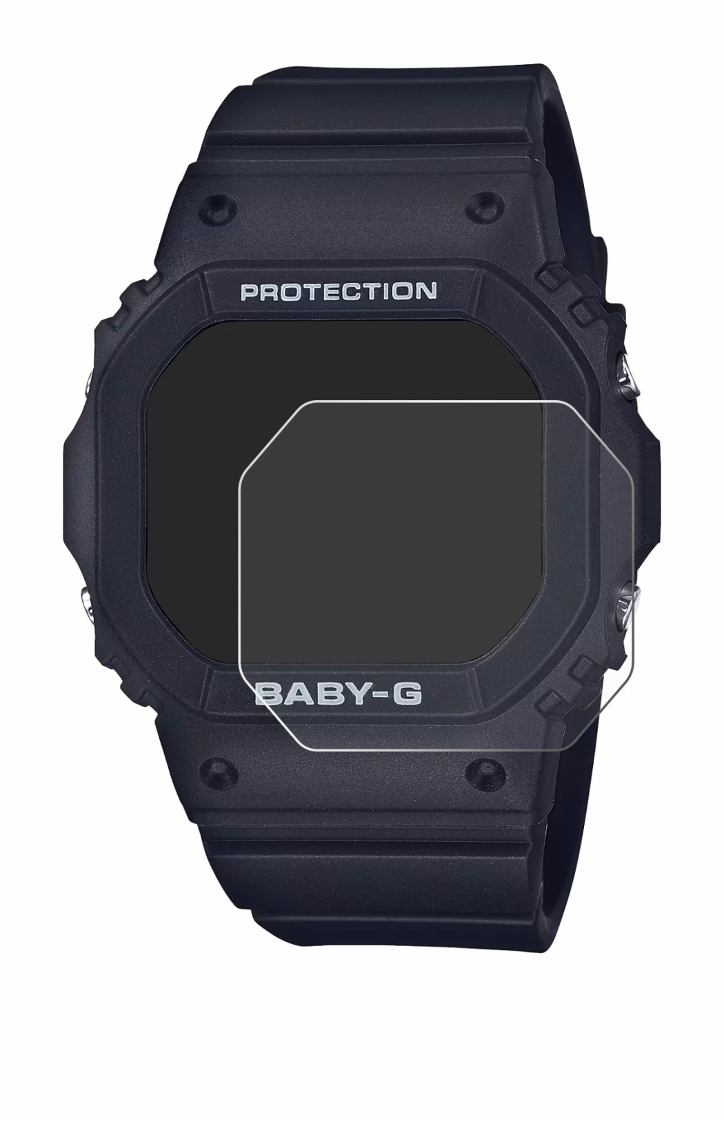 Image of the device Casio Baby-G BGD-565 with a wide variety of screen protectors.