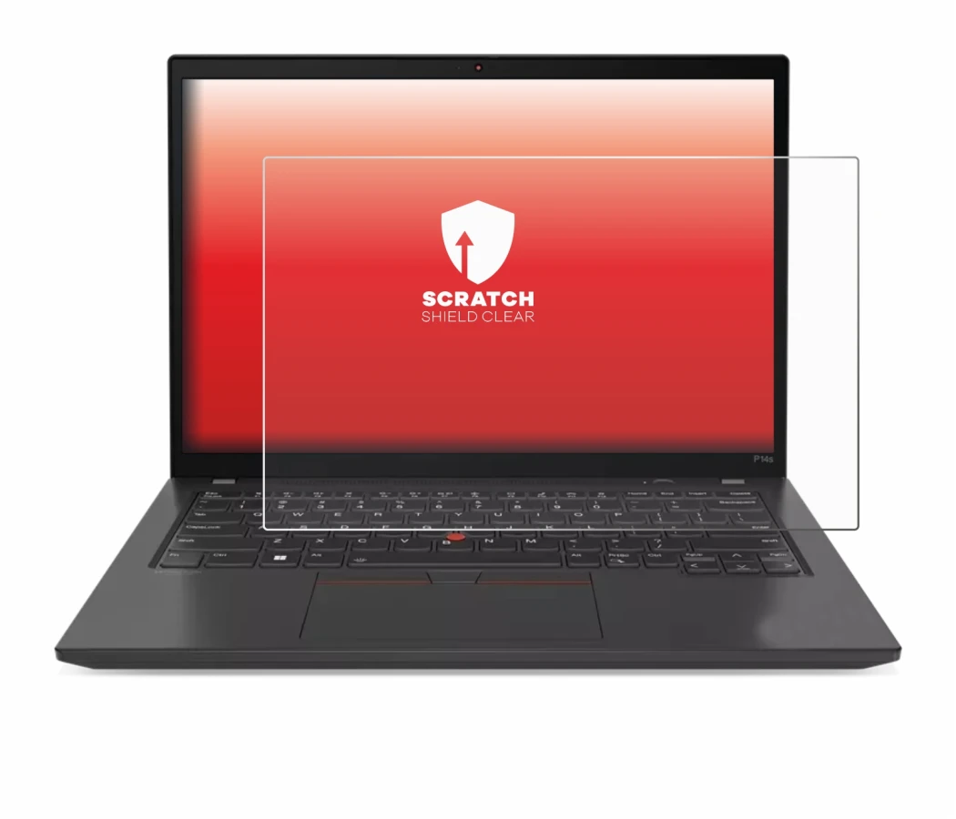 Image of the device Lenovo ThinkPad P14s Gen 4 with a wide variety of screen protectors.