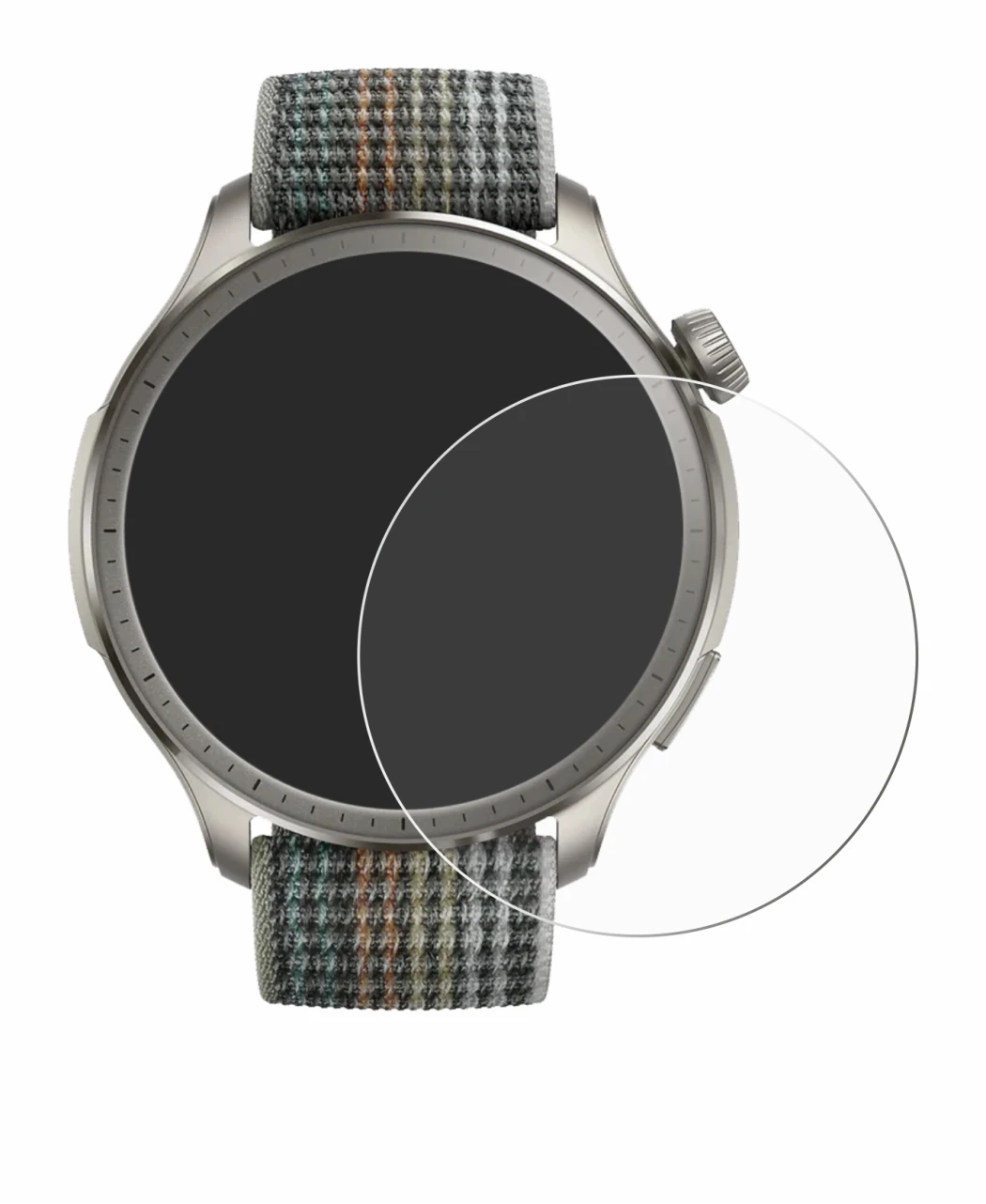 Image of the device Huami Amazfit Balance with a wide variety of screen protectors.