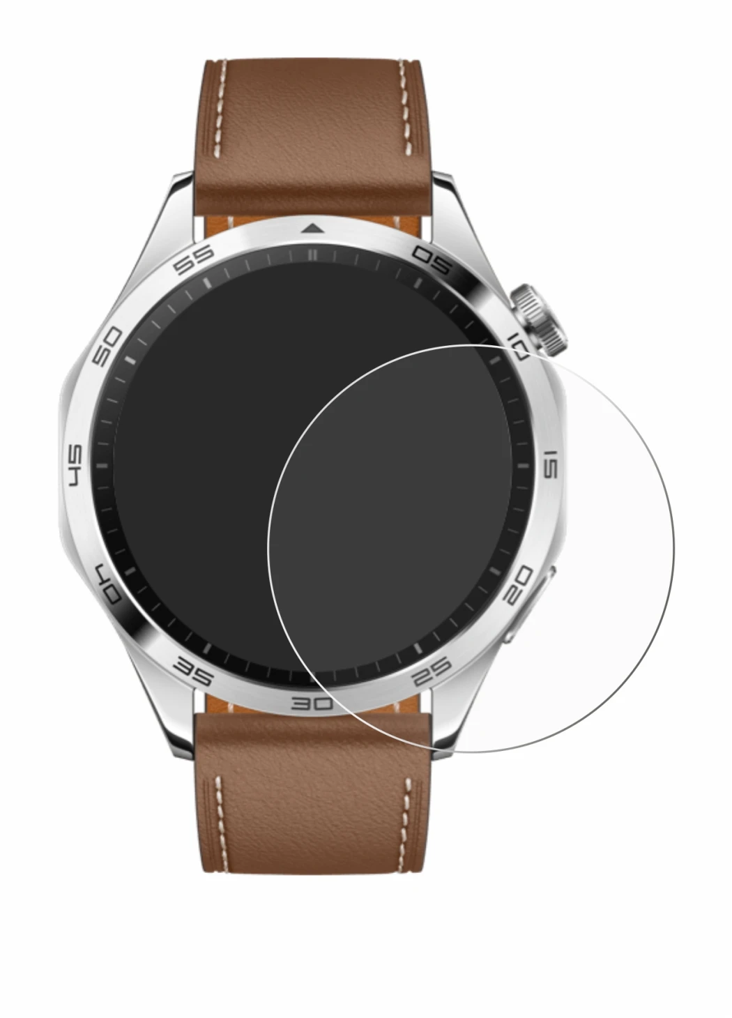 Image of the device Huawei Watch GT 4 (46mm) with a wide variety of screen protectors.