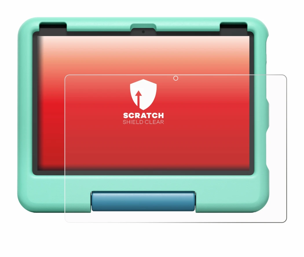 Image of the device Amazon Fire HD 10 Kids 2023 with a wide variety of screen protectors.