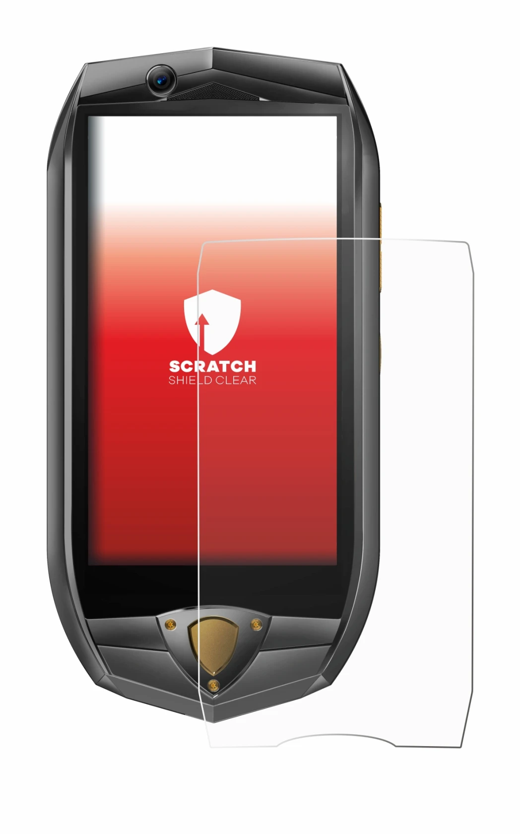 Image of the device Oukitel K16 with a wide variety of screen protectors.