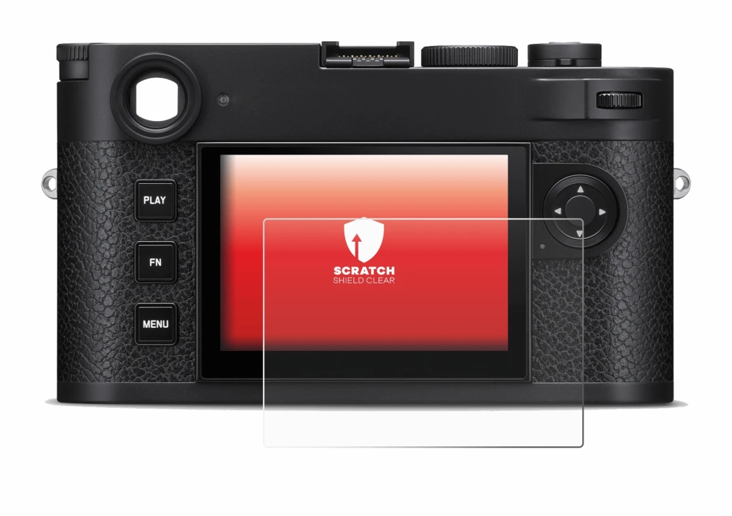 Image of the device Leica M11-P with a wide variety of screen protectors.