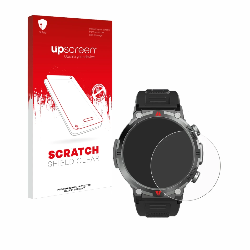 Front side of a product packaging with the brand logo upscreen. Next to it is the device IFMDA S100 1.45