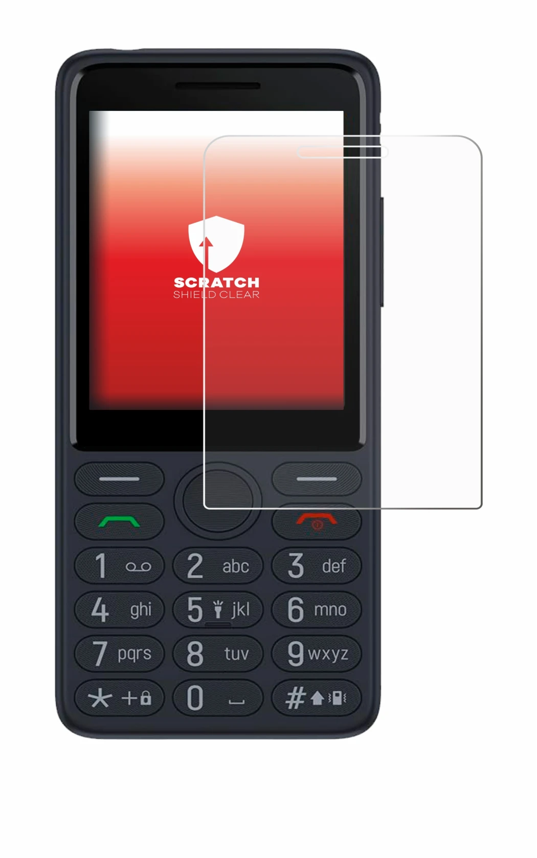 Image of the device TCL Onetouch 4022s with a wide variety of screen protectors.
