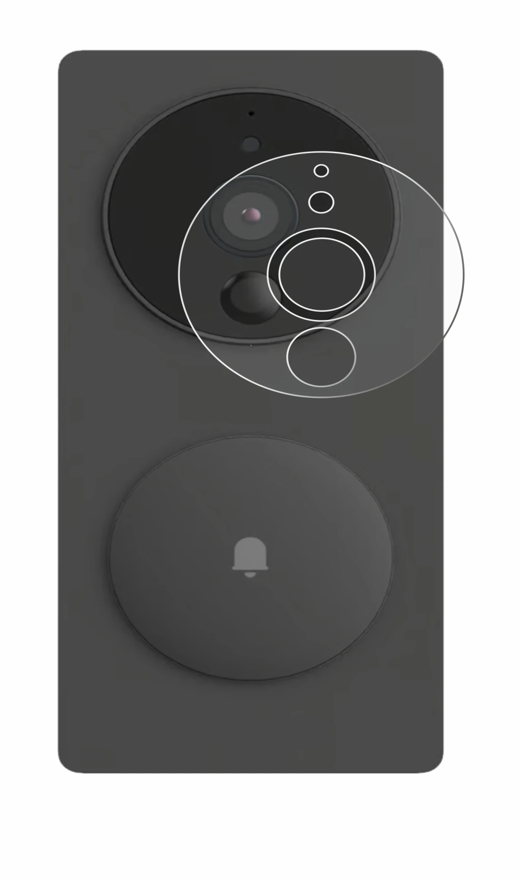 Image of the device Aqara SVD-KIT1 (Smart video doorbell G4) with a wide variety of screen protectors.
