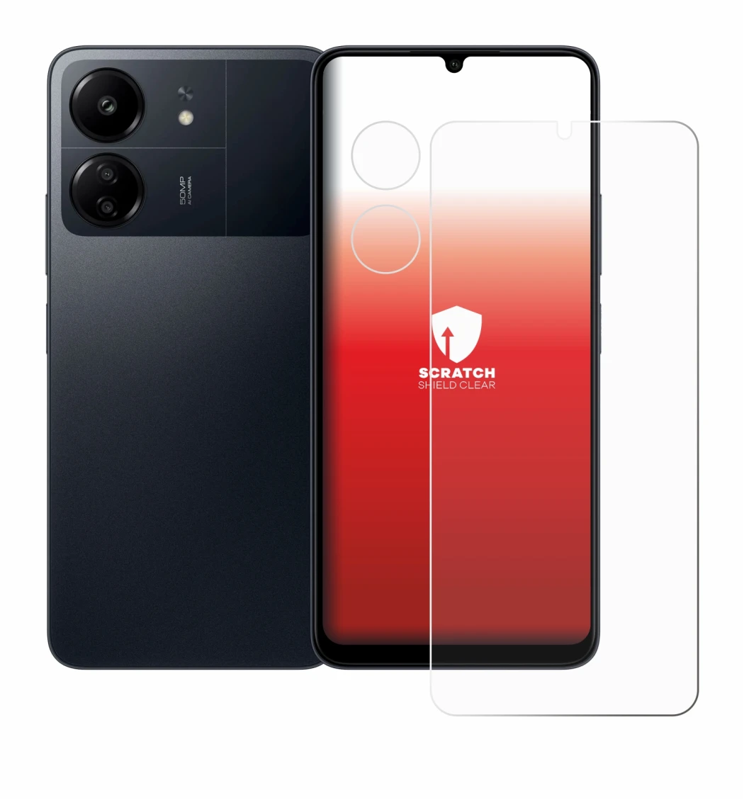 Image of the device Xiaomi Poco C65 (Front+Camera) with a wide variety of screen protectors.