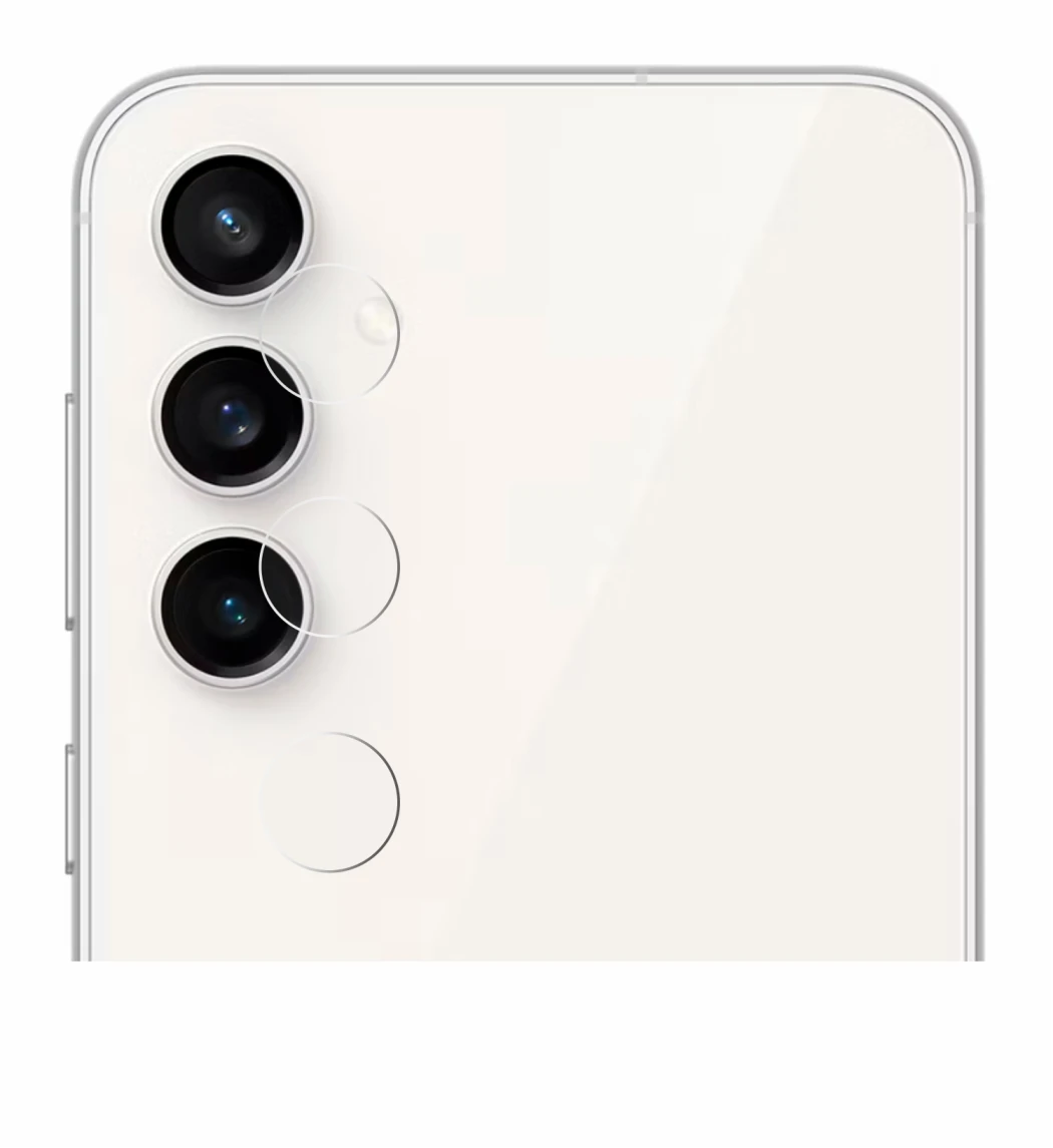 Image of the device Samsung Galaxy S23 FE (ONLY Camera Lens) with a wide variety of screen protectors.