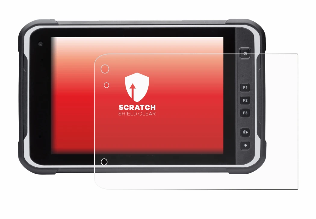 Image of the device Handheld Algiz RT8 with a wide variety of screen protectors.