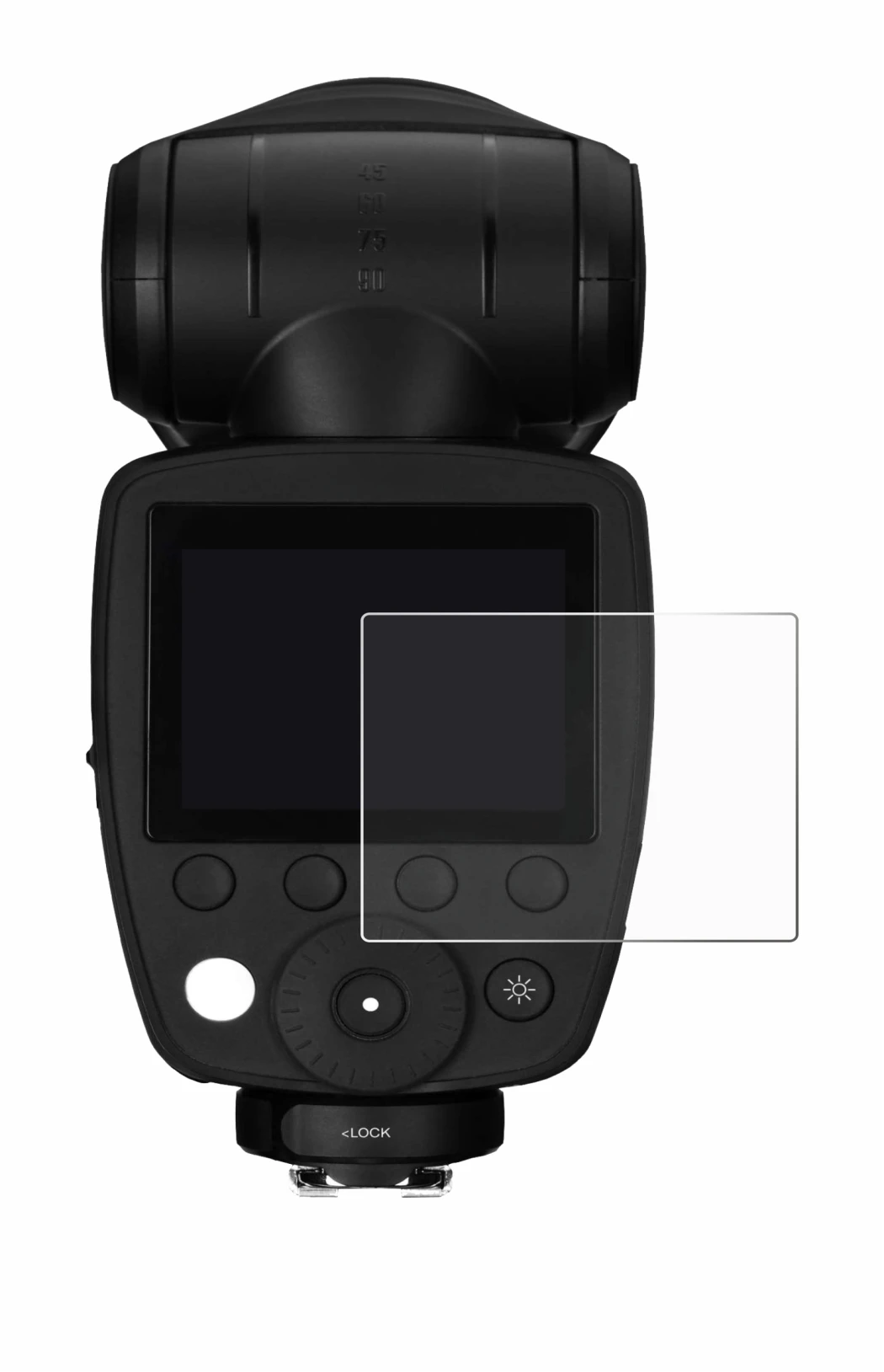 Image of the device Profoto A10 with a wide variety of screen protectors.