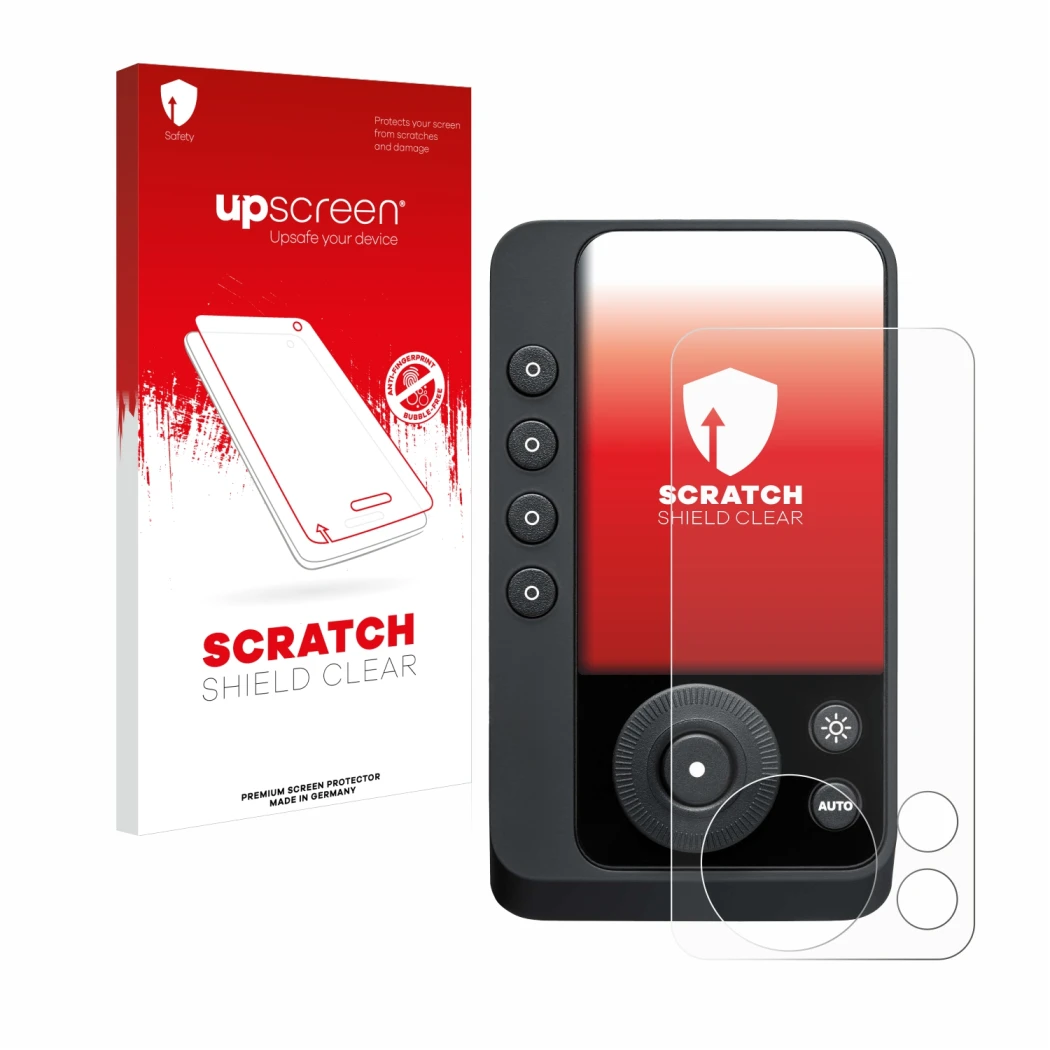 Front side of a product packaging with the brand logo upscreen. Next to it is the device Profoto Connect Pro shown with the co