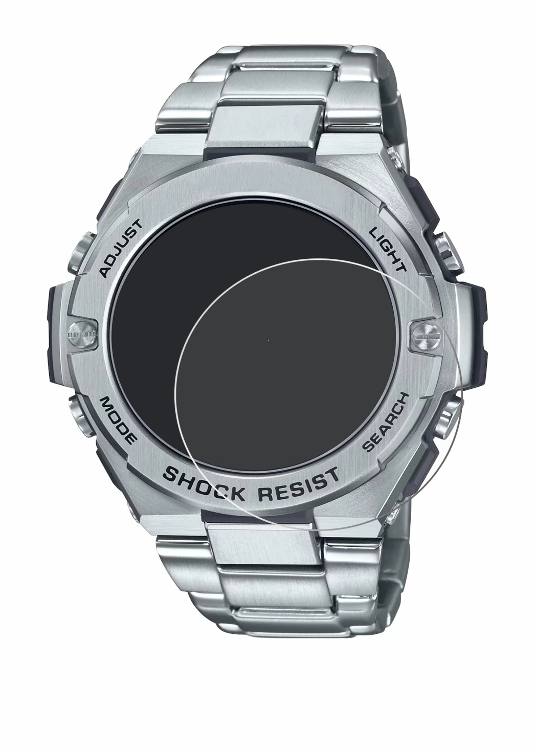 Image of the device Casio G-Shock GST-B500D-1A with a wide variety of screen protectors.