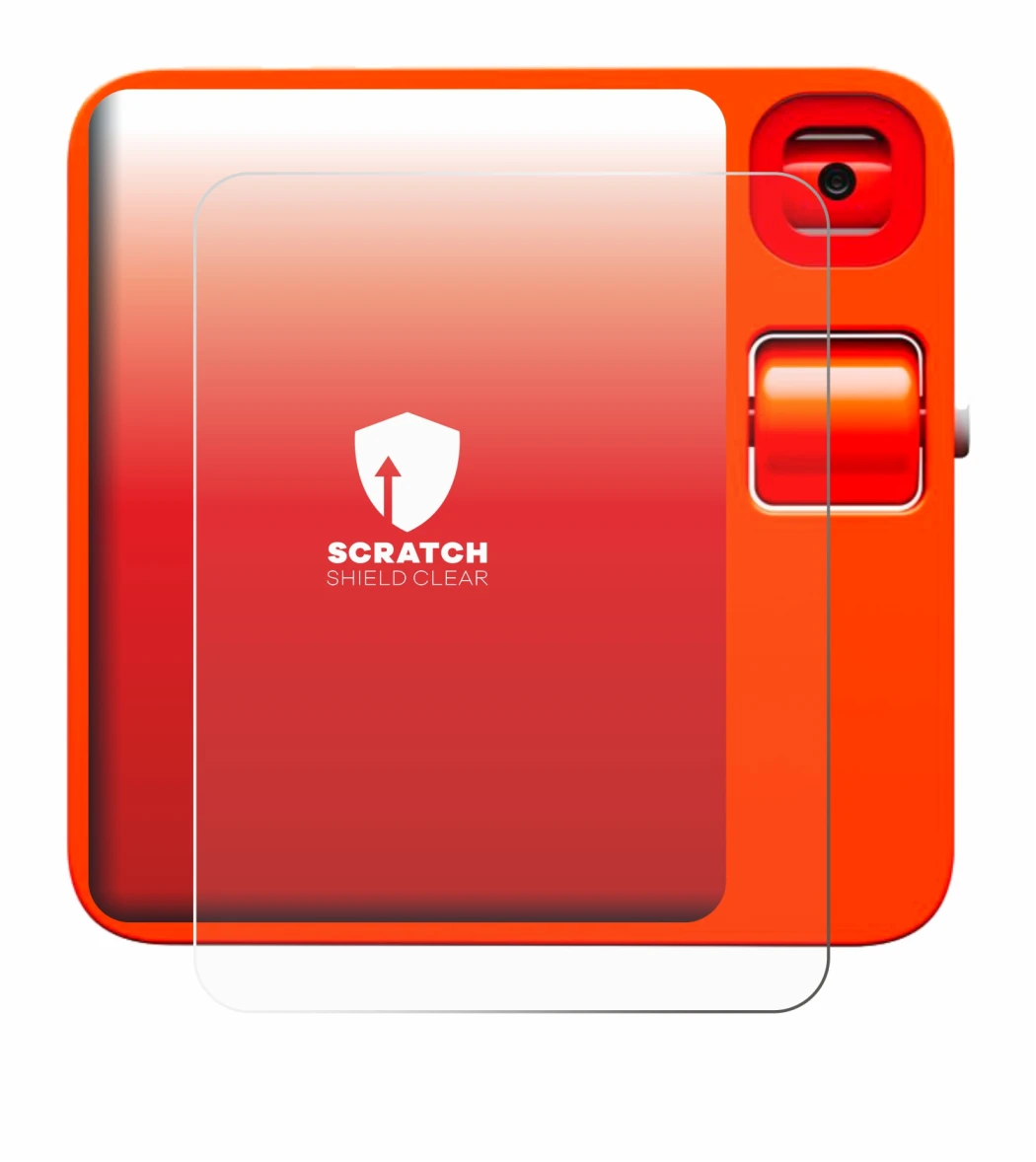 Image of the device rabbit r1 with a wide variety of screen protectors.