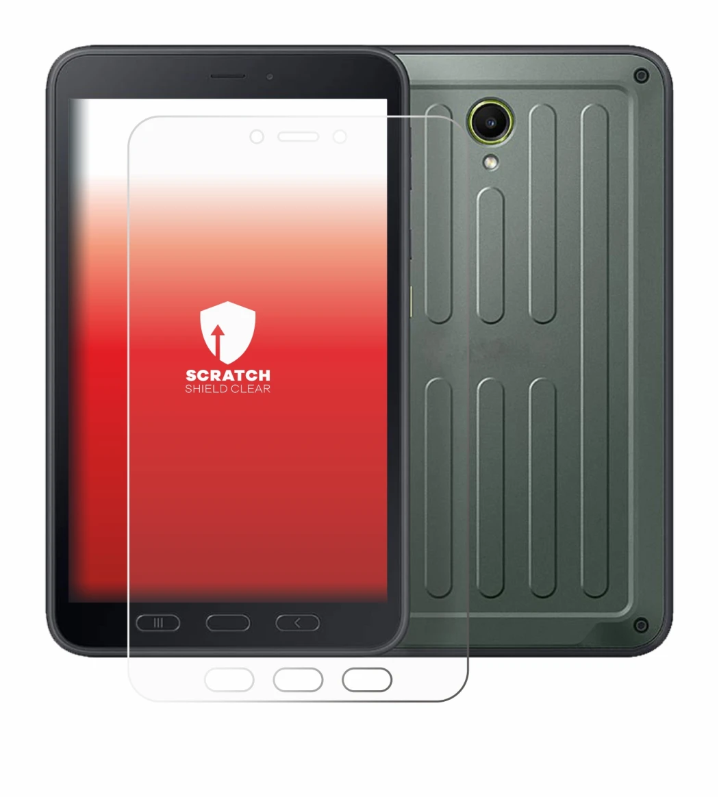 Image of the device Samsung Galaxy Tab Active 5 (portrait) with a wide variety of screen protectors.