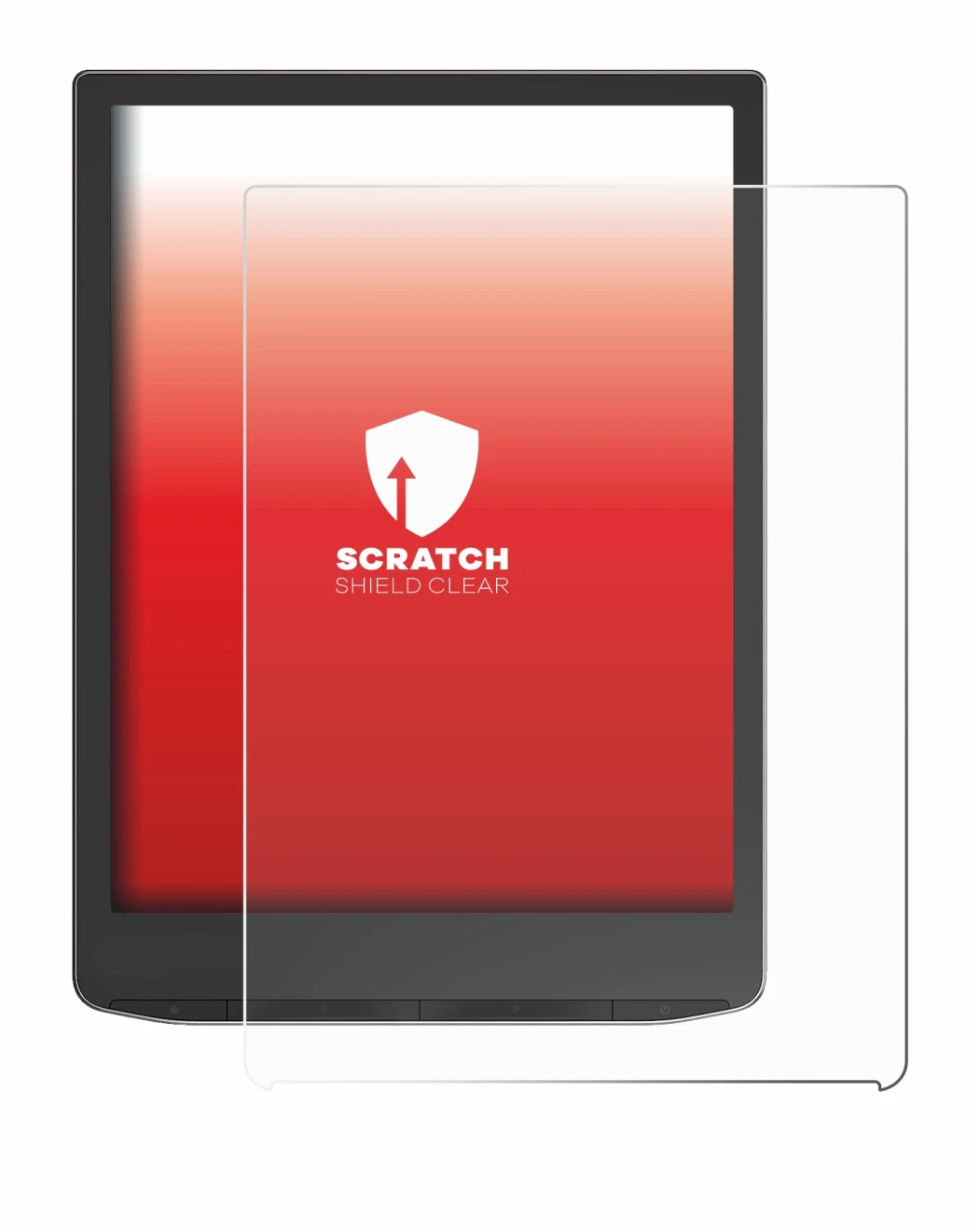 Image of the device Vivlio InkPad 4 with a wide variety of screen protectors.