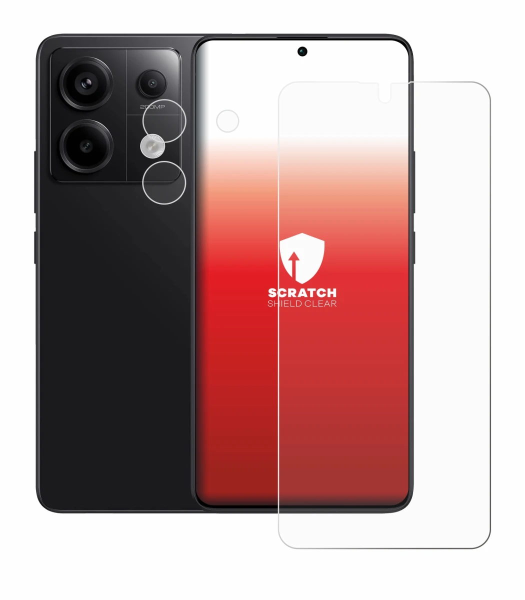 Image of the device Xiaomi Redmi Note 13 Pro 5G (Front+Camera) with a wide variety of screen protectors.