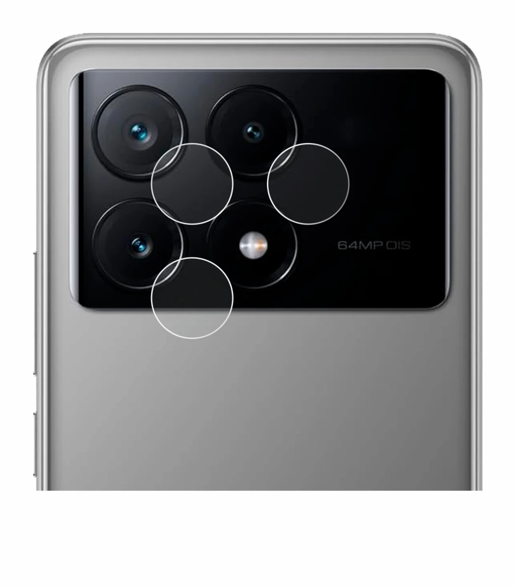 Image of the device Xiaomi Poco X6 Pro (ONLY Camera Lens) with a wide variety of screen protectors.