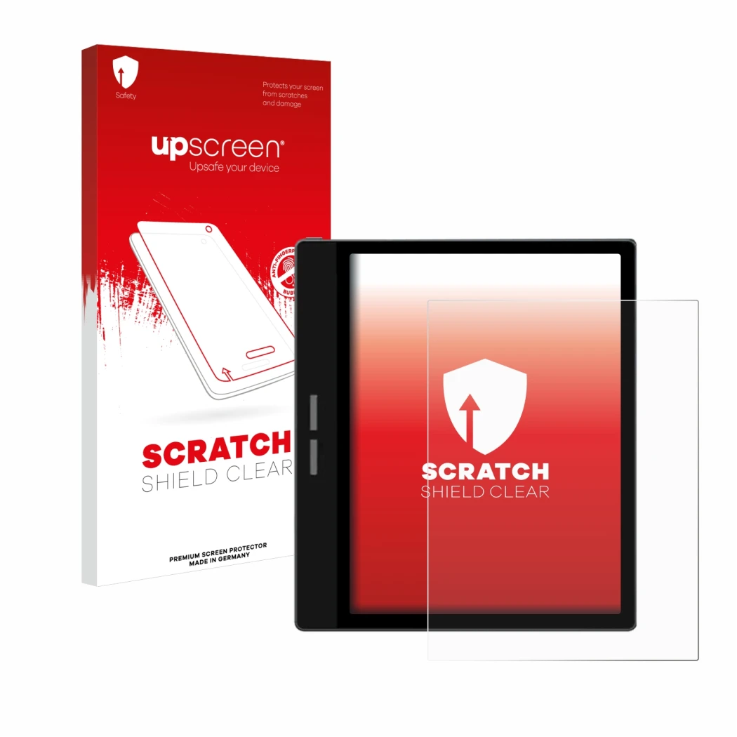 Front side of a product packaging with the brand logo upscreen. Next to it is the device Bigme B751C shown with the correspond