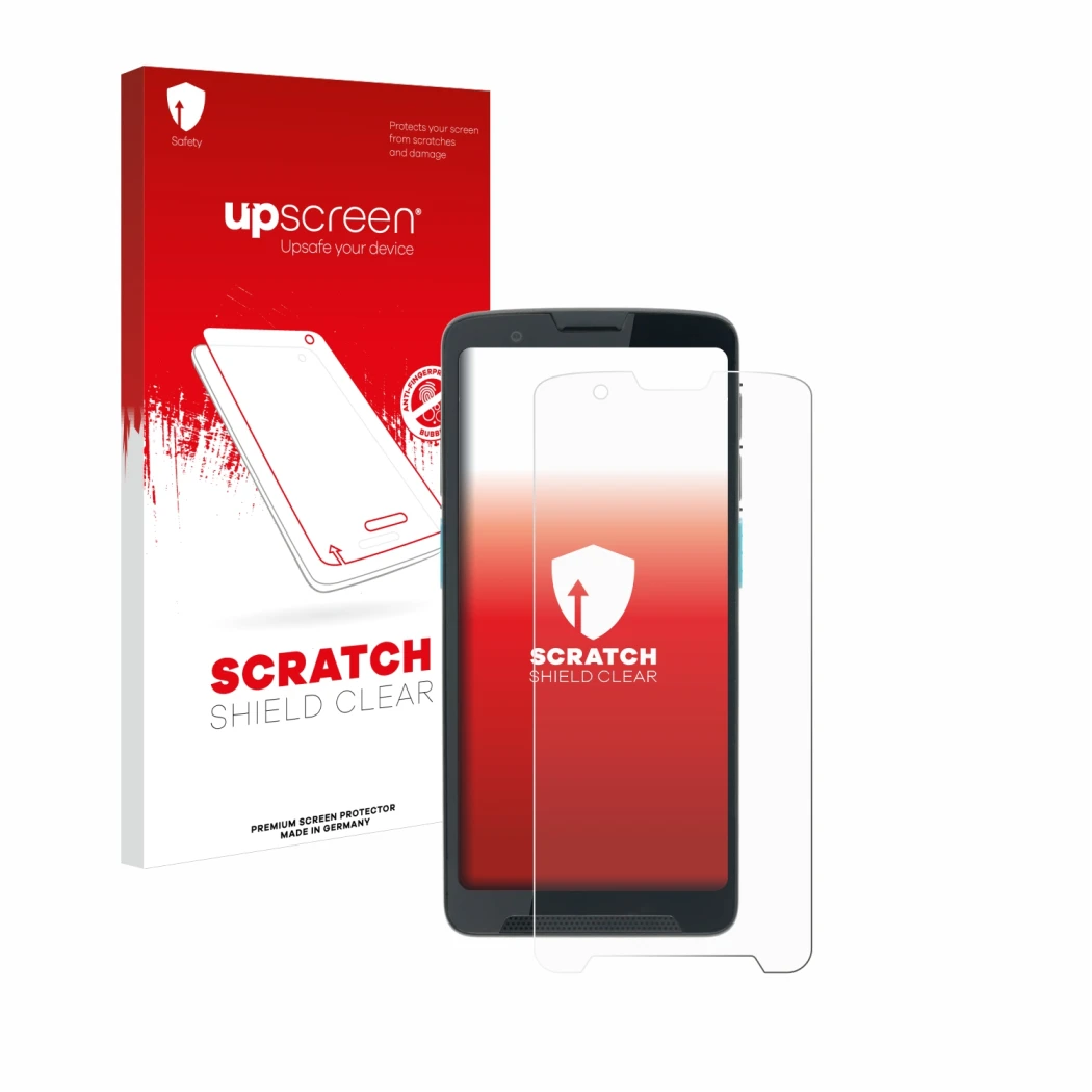 Front side of a product packaging with the brand logo upscreen. Next to it is the device Unitech EA660 shown with the correspo