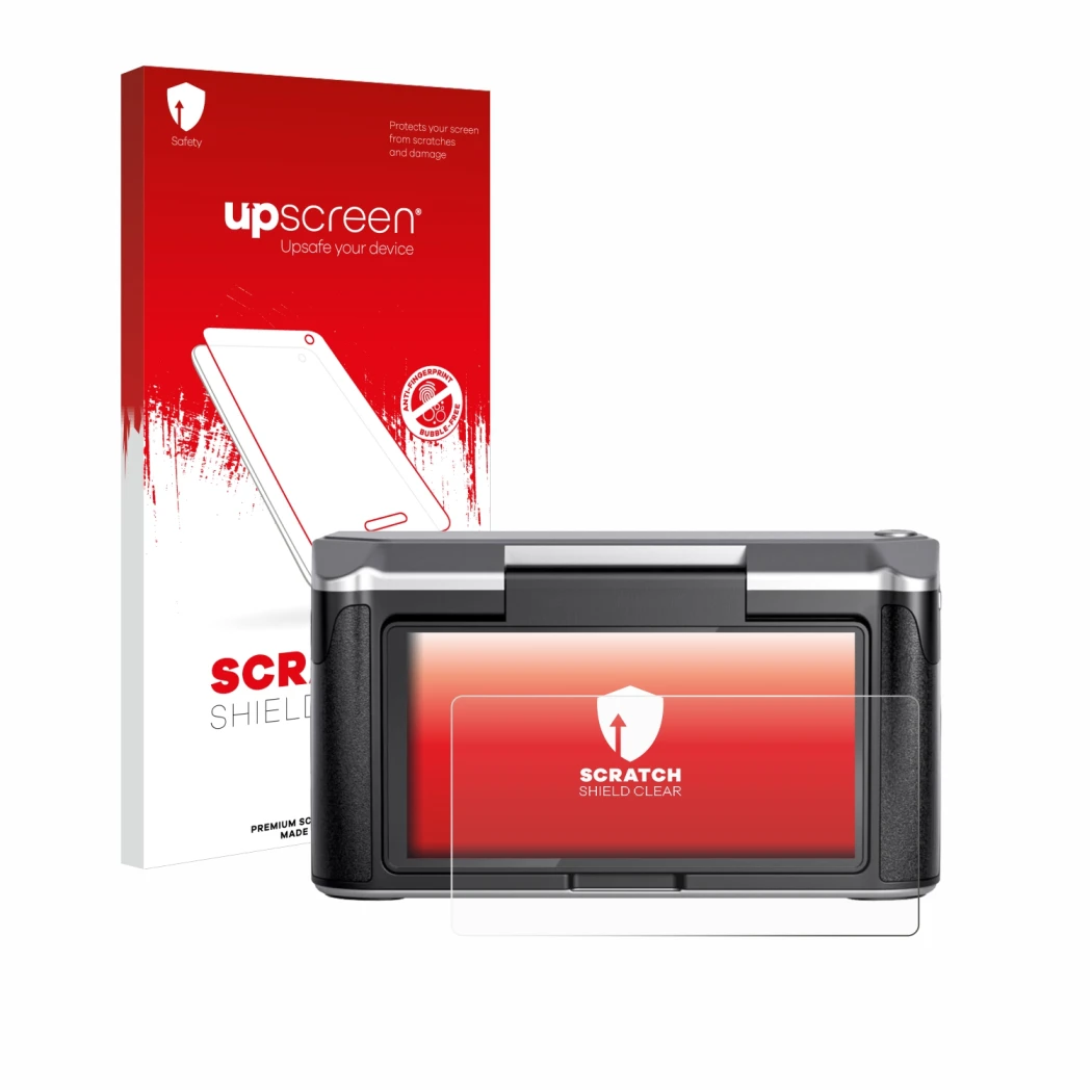 Front side of a product packaging with the brand logo upscreen. Next to it is the device Revopoint Miraco shown with the corre