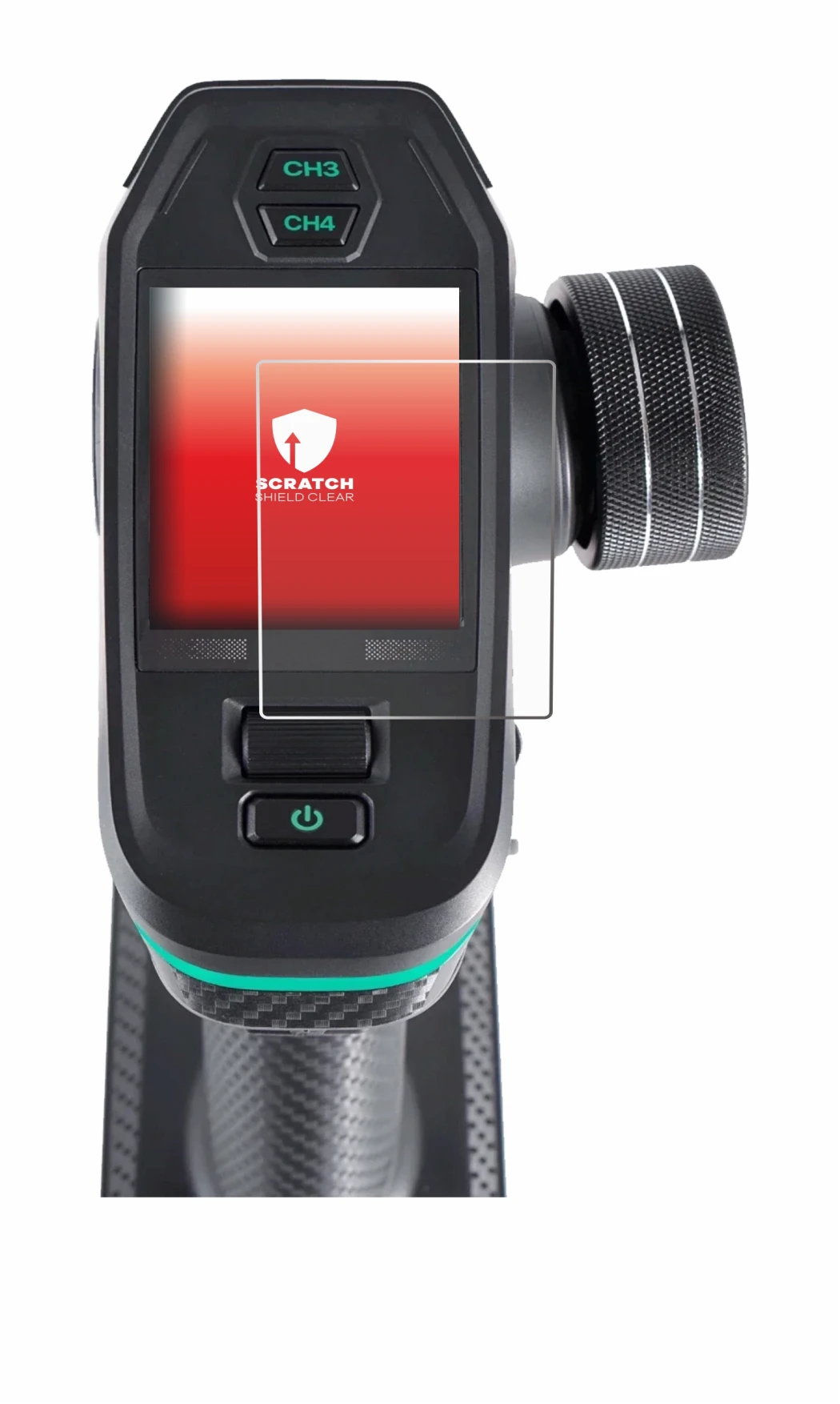 Image of the device DumboRC DDF-350 with a wide variety of screen protectors.