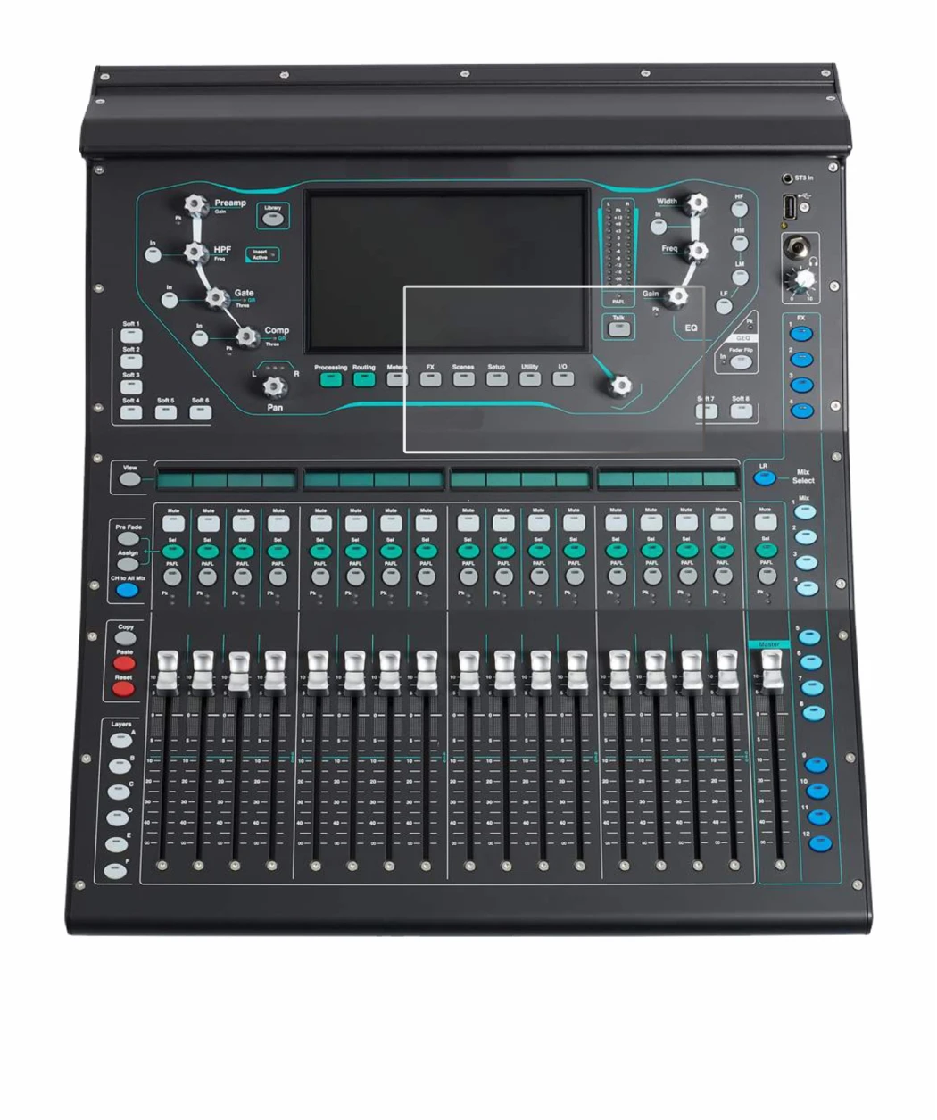 Image of the device Allen&Heat SQ5 with a wide variety of screen protectors.