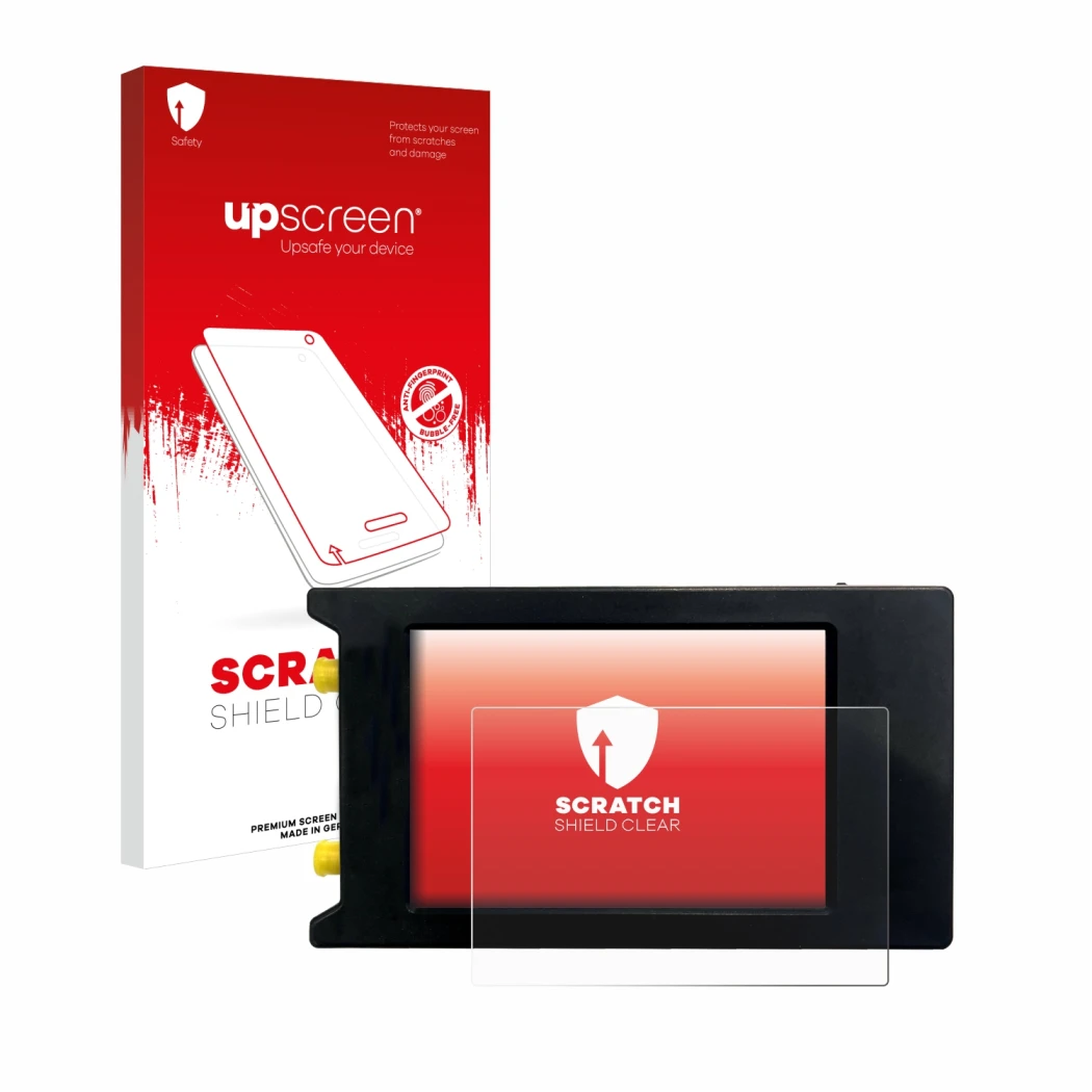 Front side of a product packaging with the brand logo upscreen. Next to it is the device LiteVNA 64 shown with the correspondi