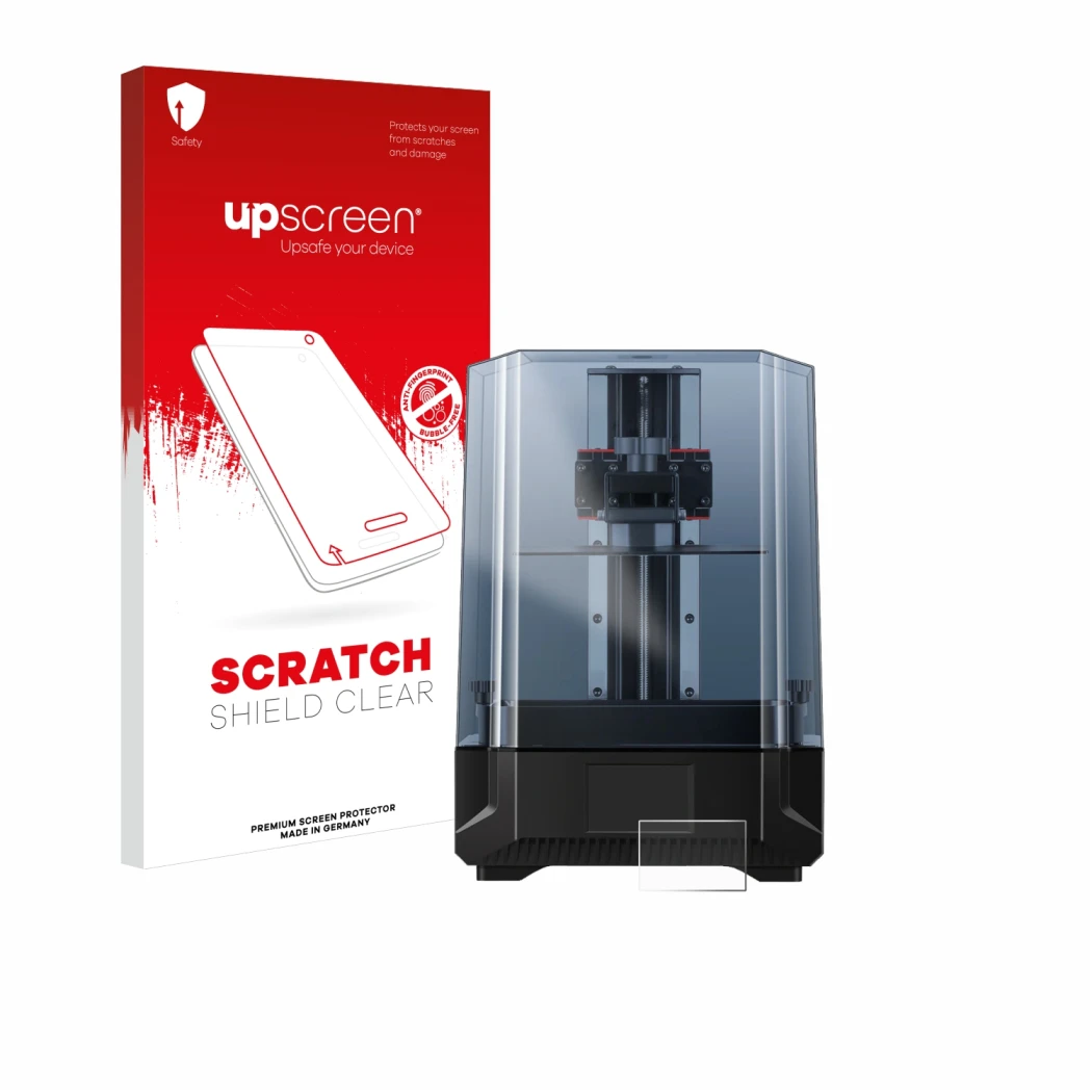 Front side of a product packaging with the brand logo upscreen. Next to it is the device Anycubic Photon Mono X 6Ks shown with