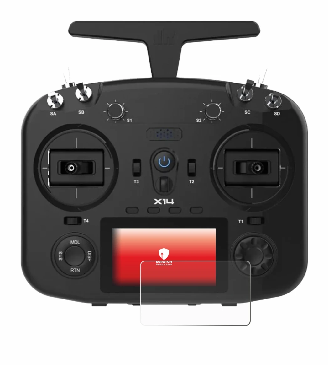 Image of the device FrSky TWIN X14 with a wide variety of screen protectors.