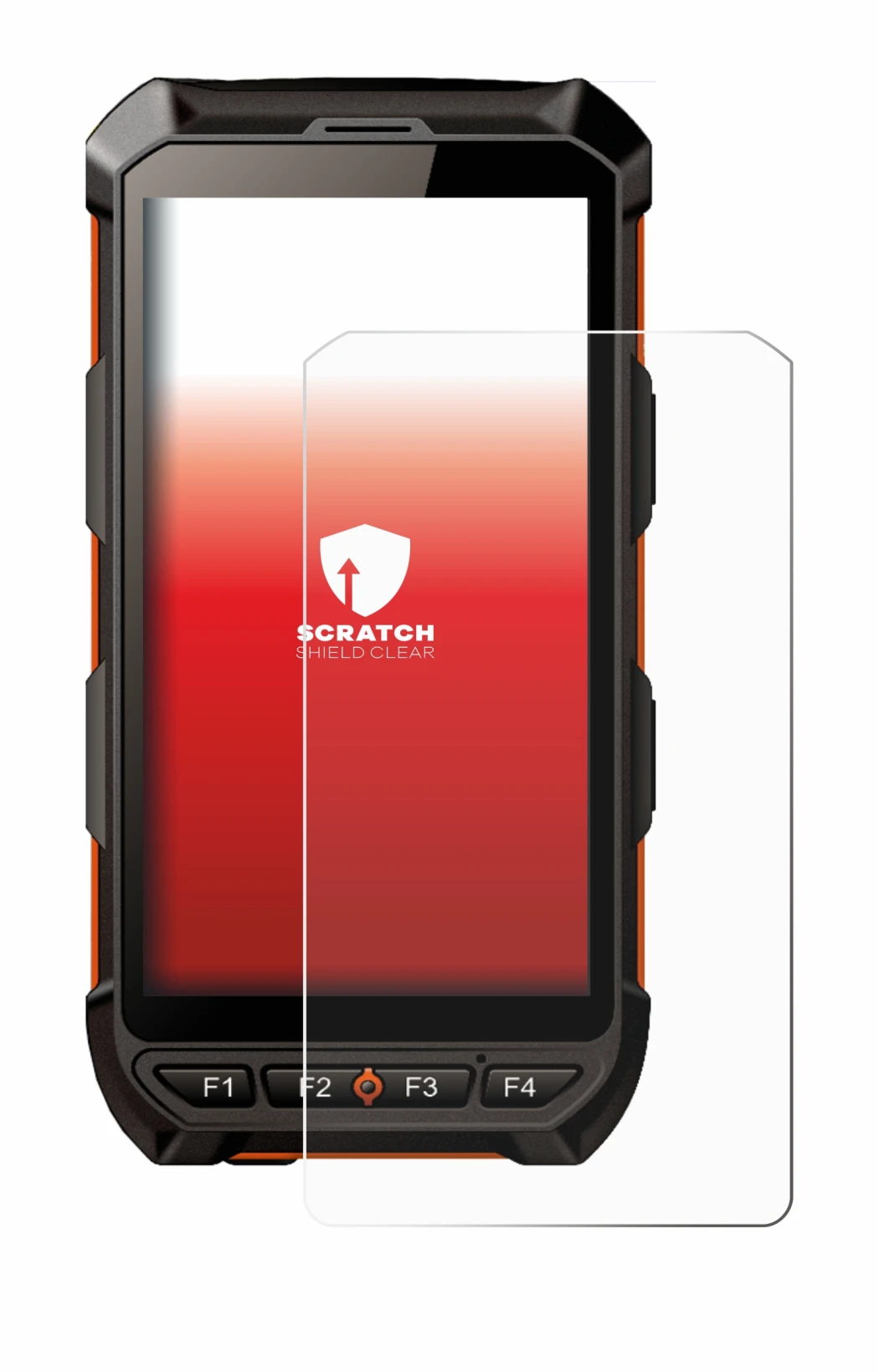 Image of the device iDTronic C9 RED with a wide variety of screen protectors.