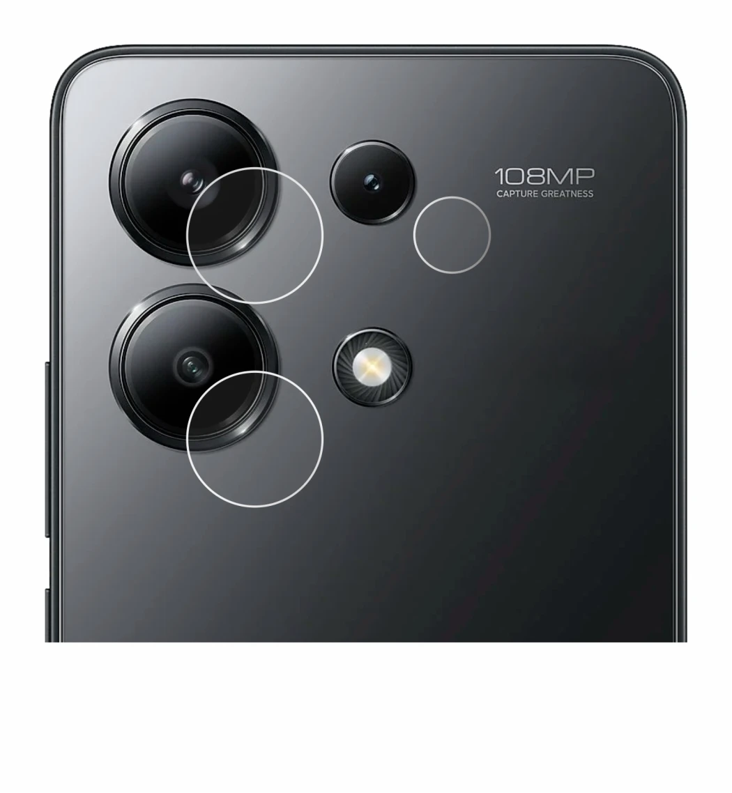 Image of the device Xiaomi Redmi Note 13 4G (ONLY Camera Lens) with a wide variety of screen protectors.