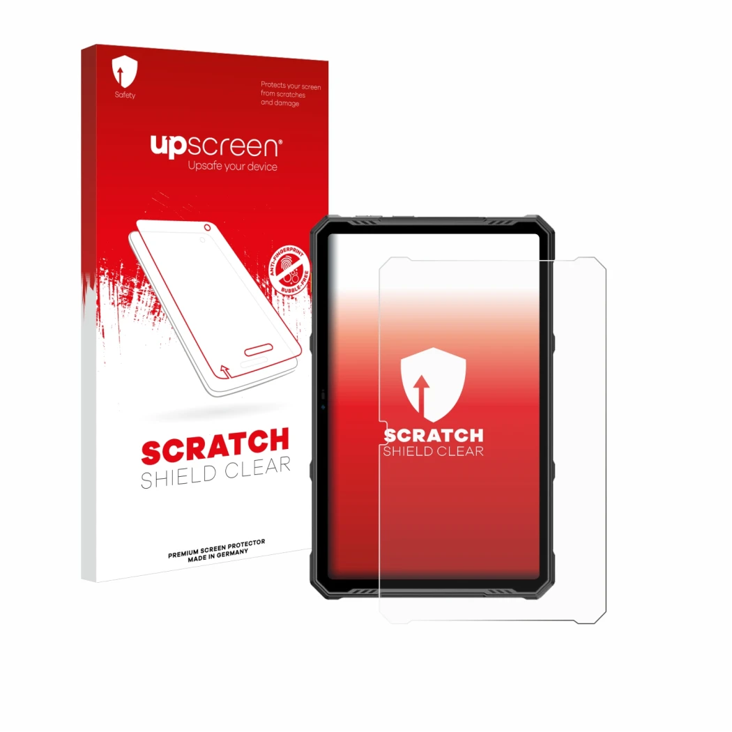 Front side of a product packaging with the brand logo upscreen. Next to it is the device Ulefone Armor Pad 3 Pro shown with th