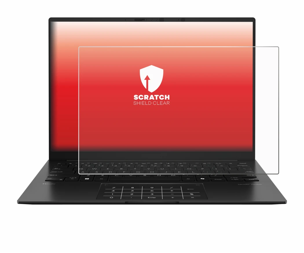 Image of the device ASUS ZenBook 14 OLED UM3406 with a wide variety of screen protectors.