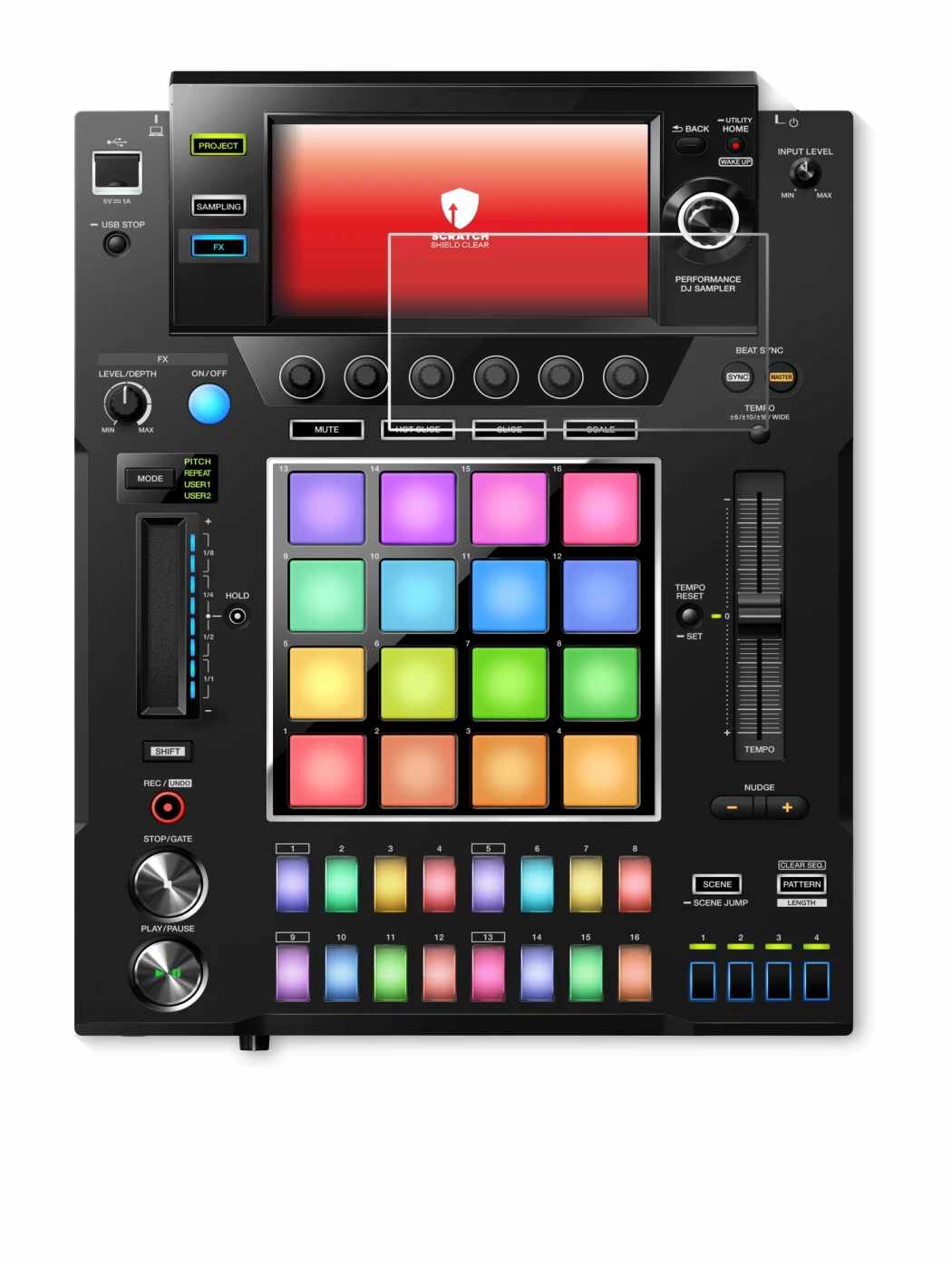 Image of the device Pioneer DJS -1000 with a wide variety of screen protectors.