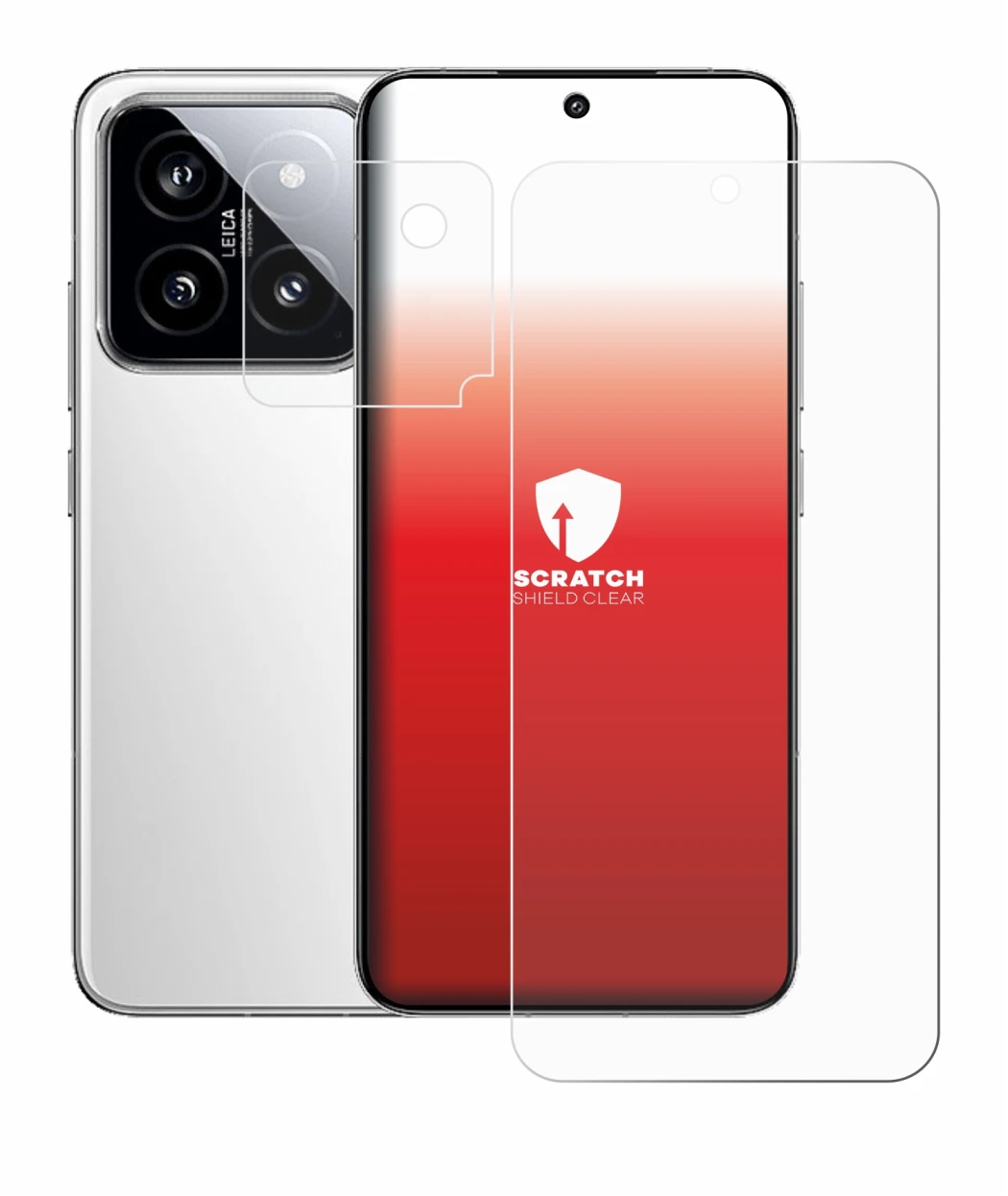 Image of the device Xiaomi 14 (Front+Camera) with a wide variety of screen protectors.